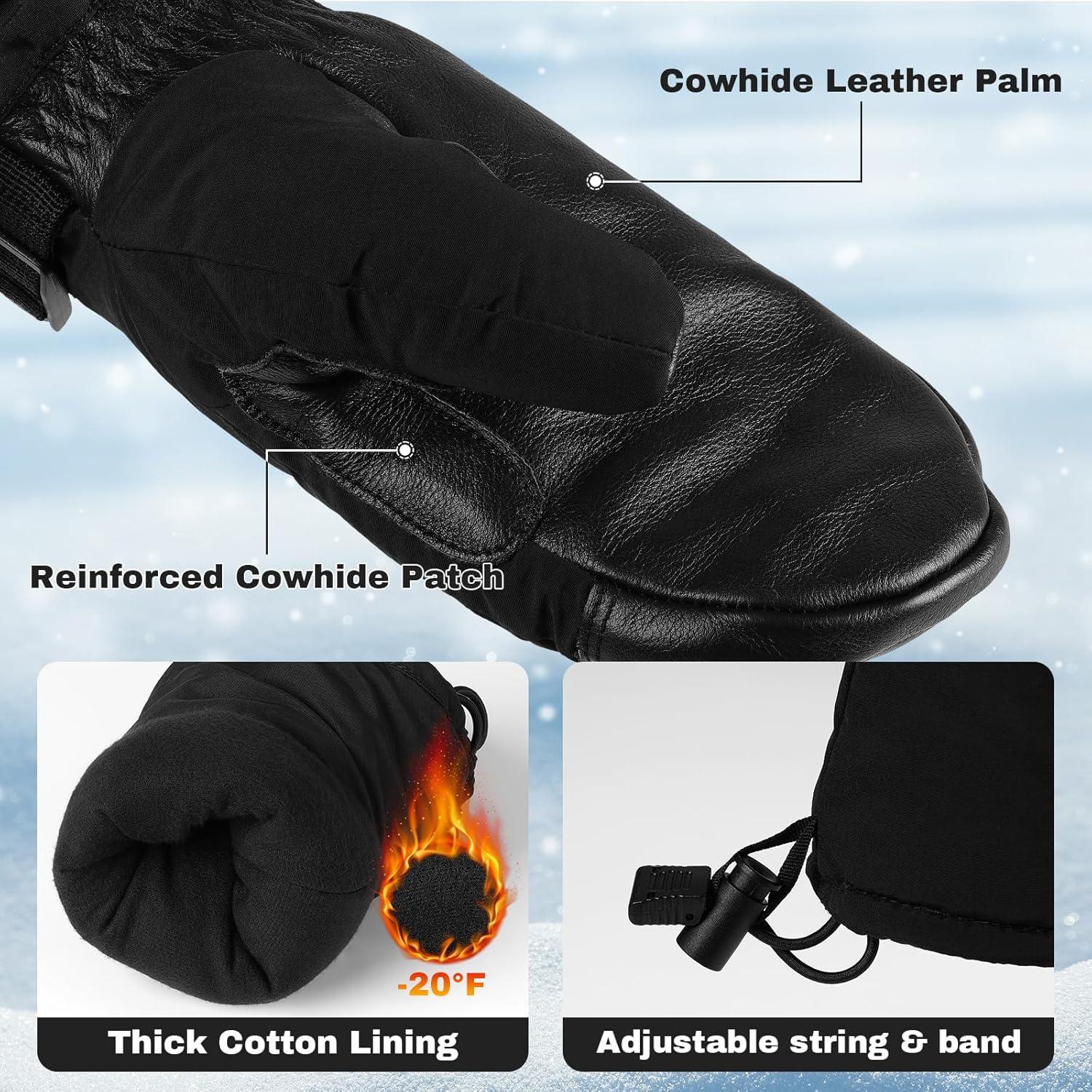 Guantes de Invierno OZERO Mitones Térmicos para Esquiar