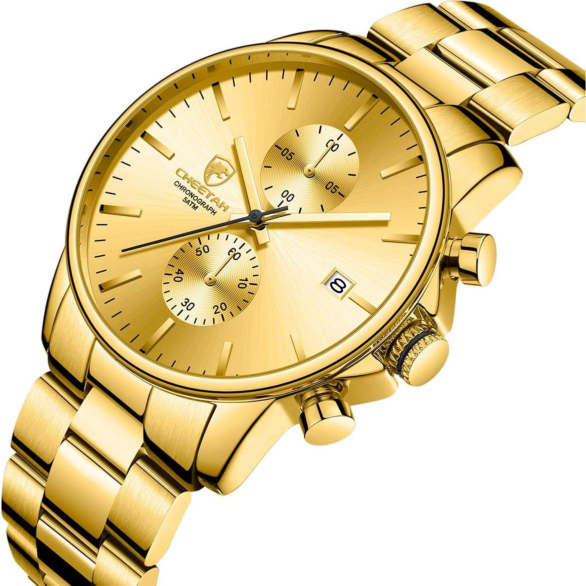Reloj de Negocios para Hombre GOLDEN HOUR Cronógrafo Cuarzo Acero Inoxidable
