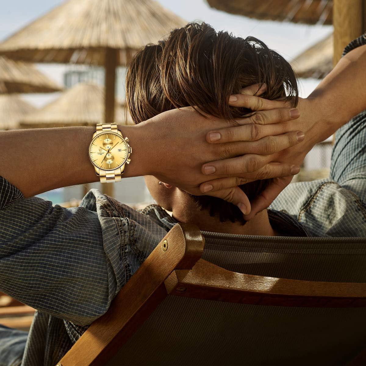 Reloj de Negocios para Hombre GOLDEN HOUR Cronógrafo Cuarzo Acero Inoxidable