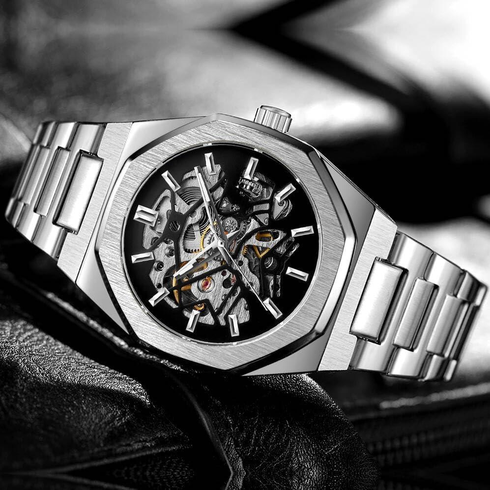 Reloj Mecánico Automático para Hombre FORSINING Dial Octagonal