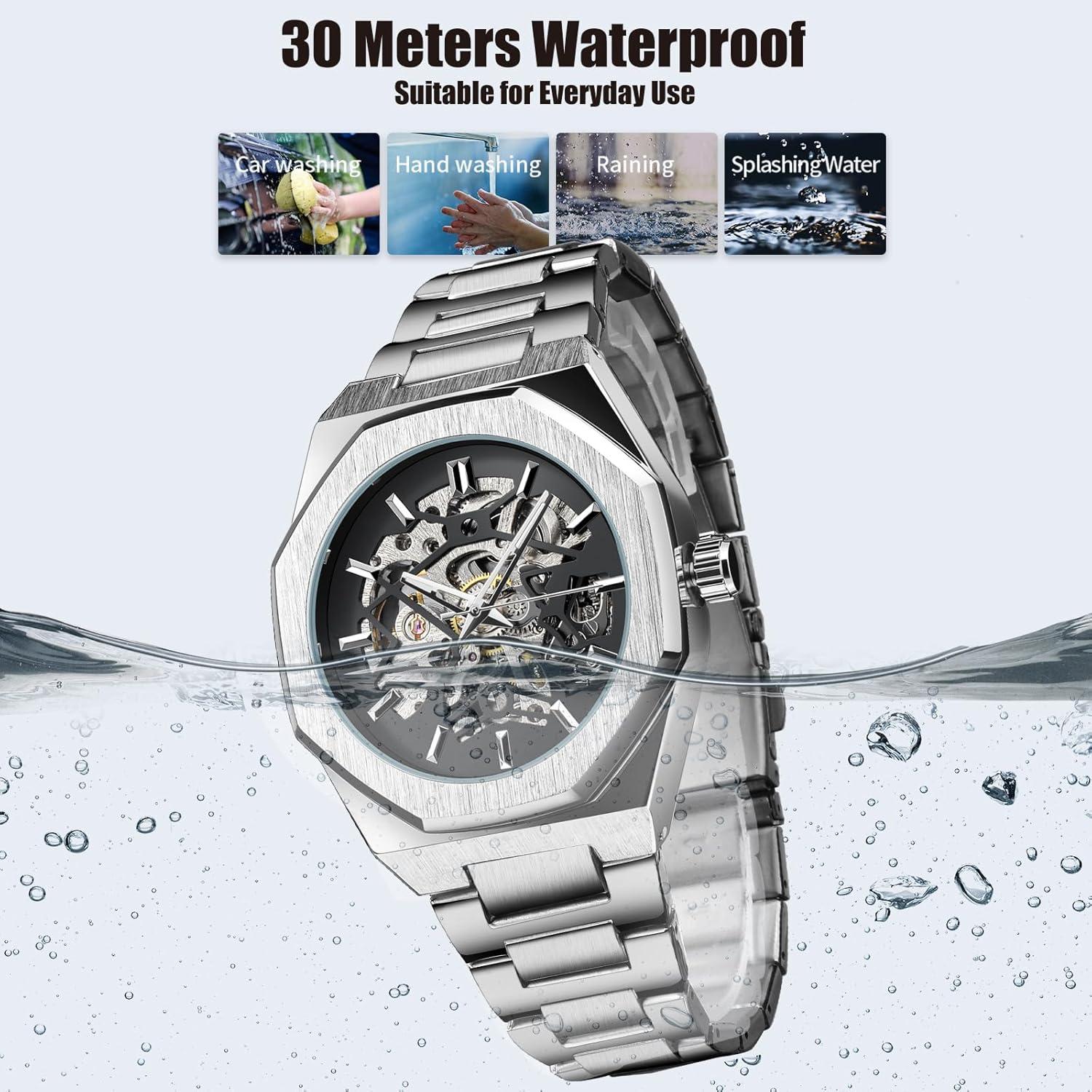 Reloj Mecánico Automático para Hombre FORSINING Dial Octagonal