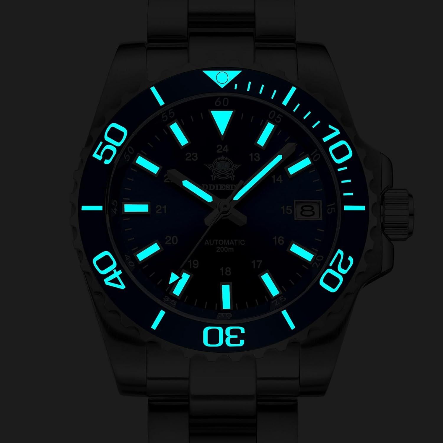Reloj de buceo automático ADDIESDIVE AD2504 200M acero inoxidable