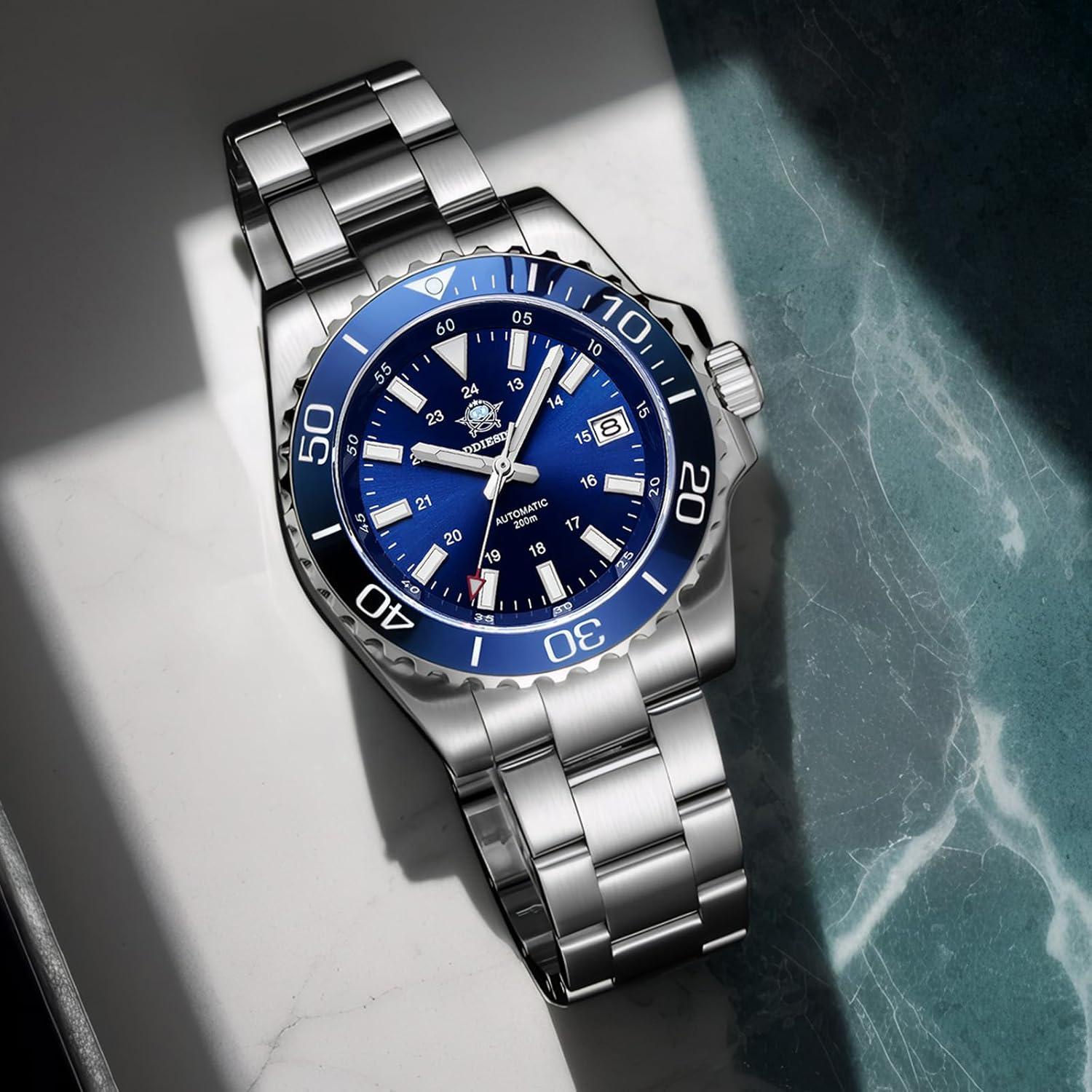 Reloj de buceo automático ADDIESDIVE AD2504 200M acero inoxidable