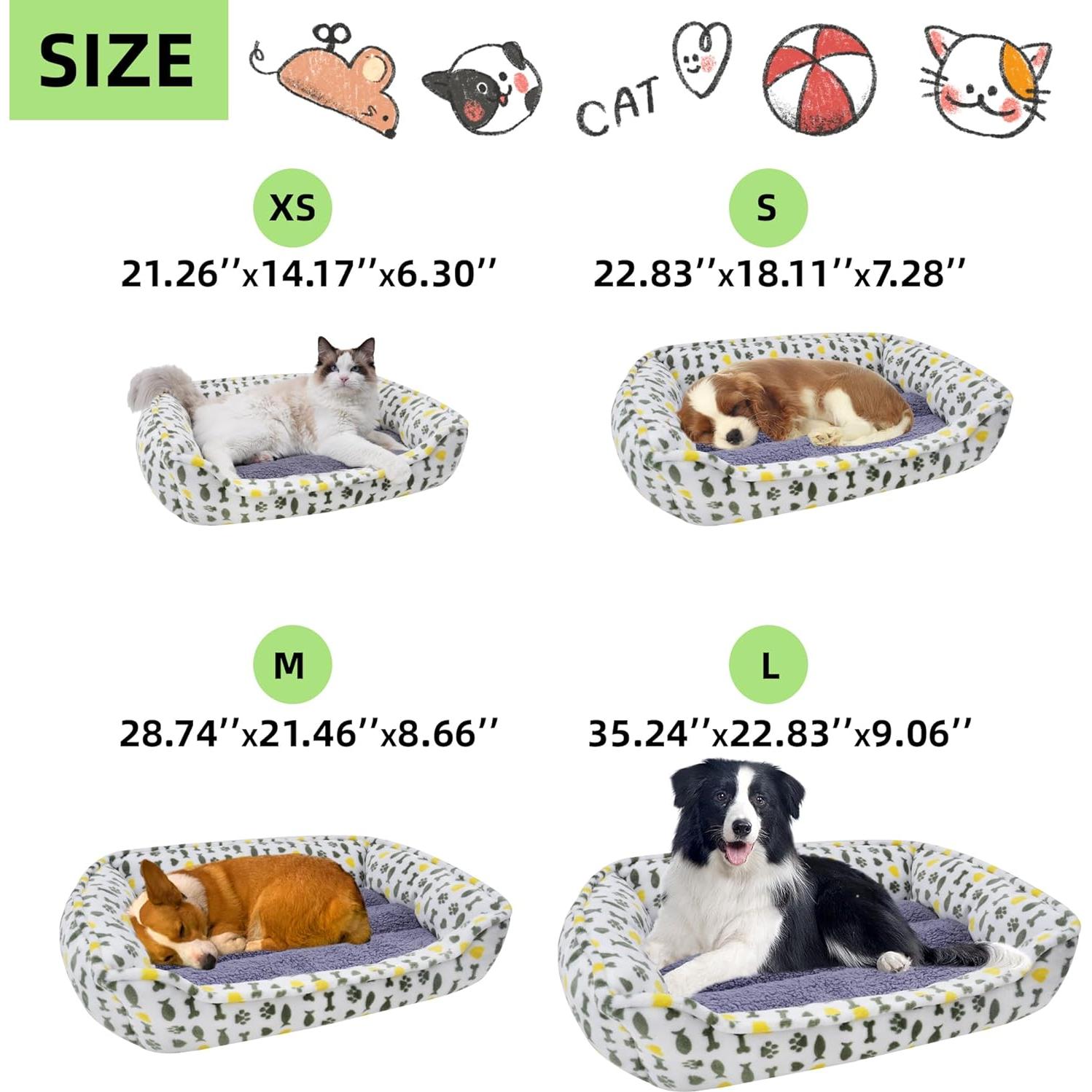 Cama Sofá para Perros AIWIKIDE Gris Extra Pequeña Lavable