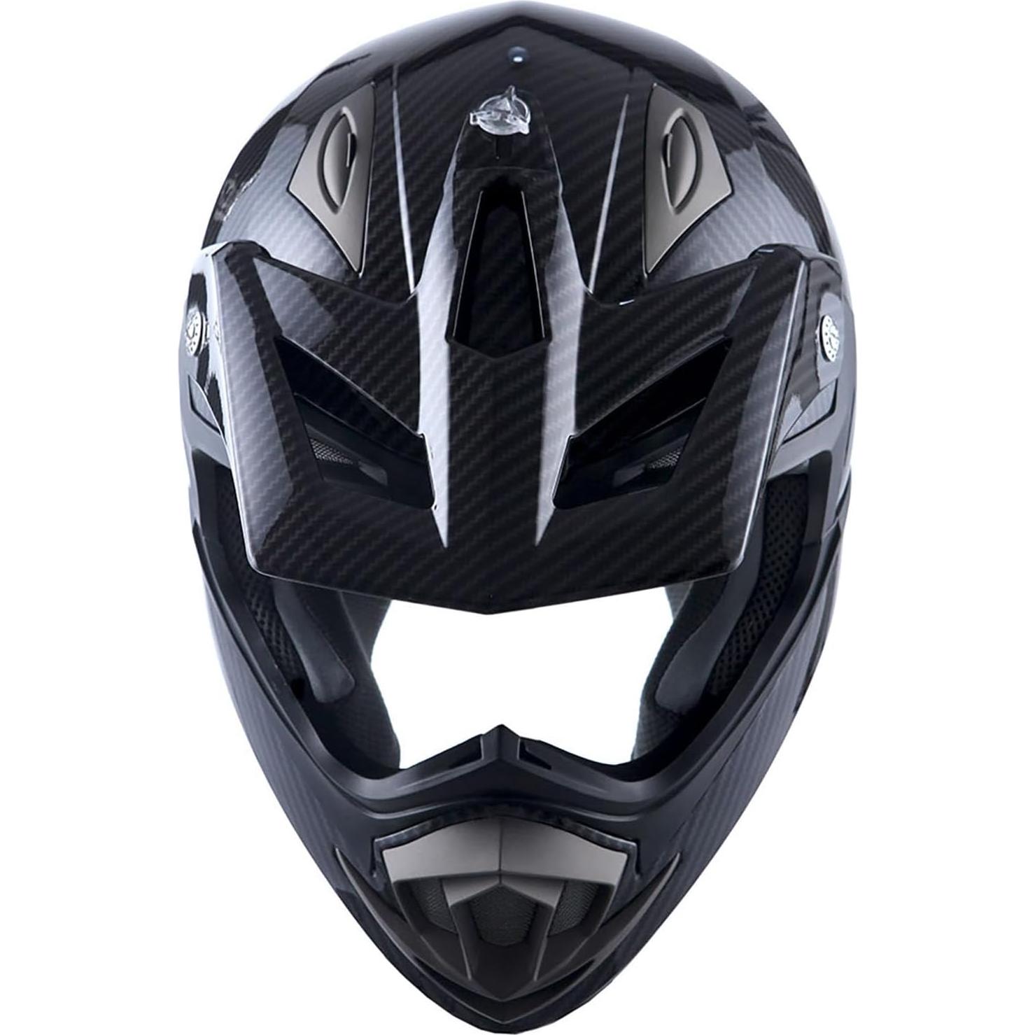 Casco de Motocross 1Storm HGXP14B Fibra Carbono Negro