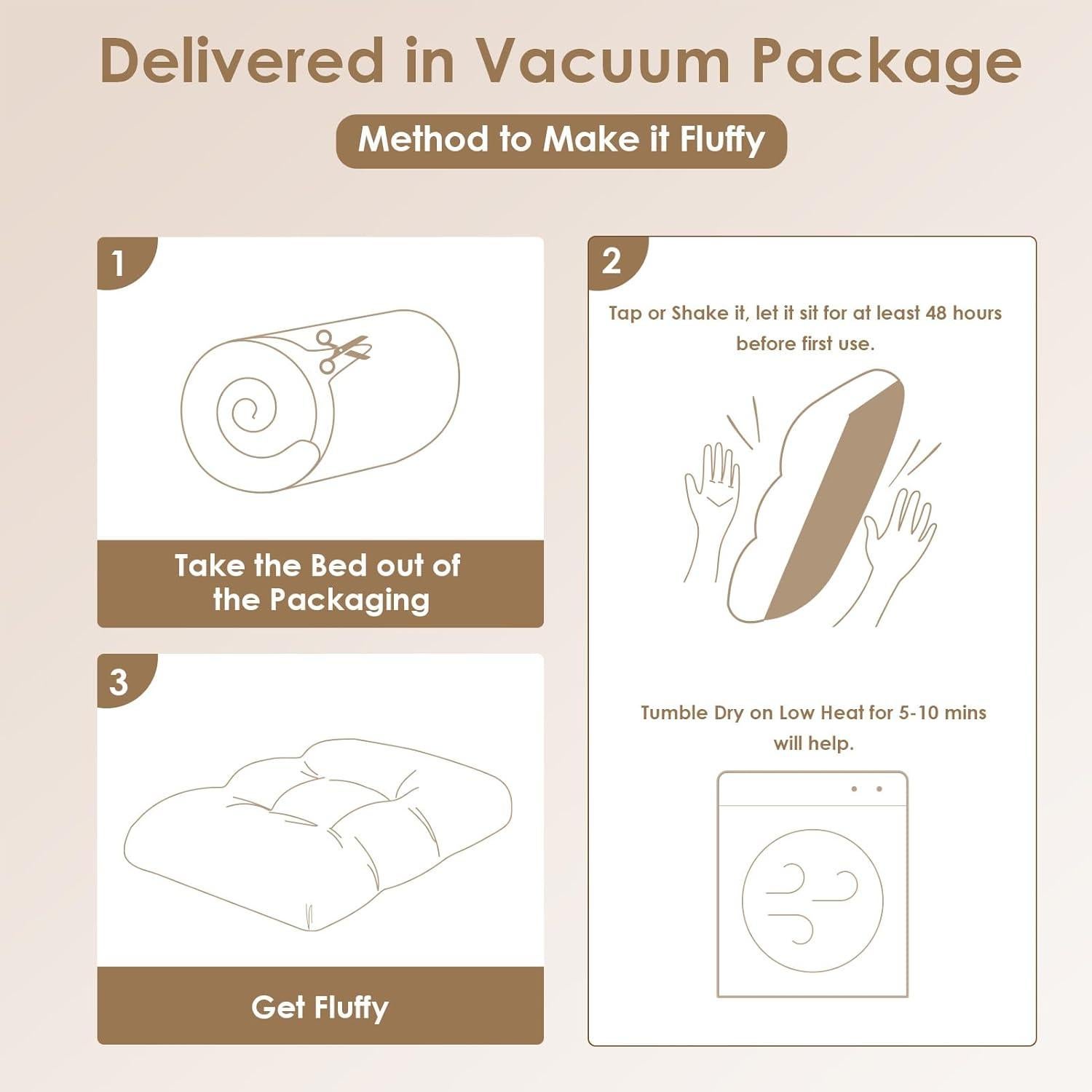 Cama para Perros EHEYCIGA Fluffy 29.5x20cm Gris Oscuro