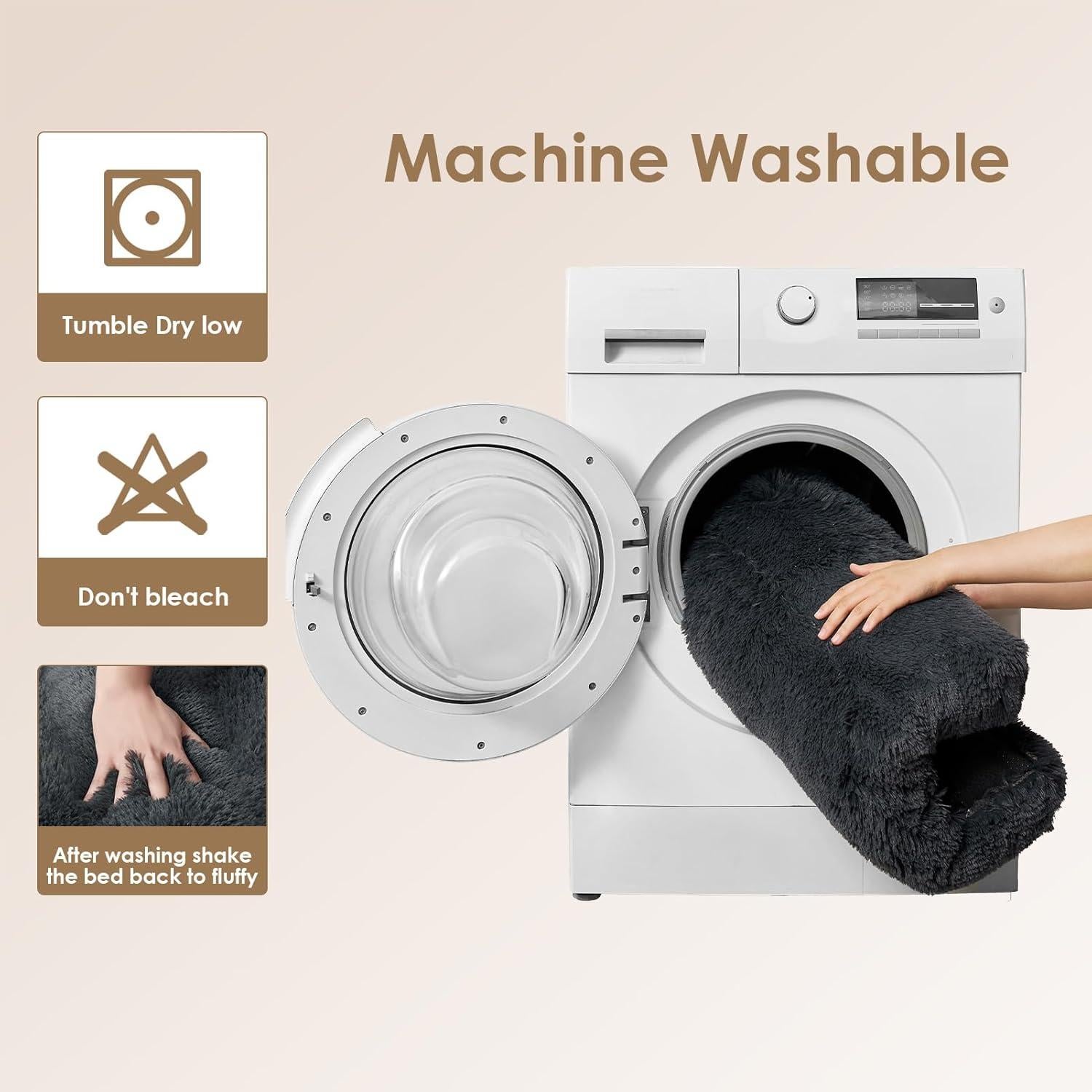 Cama para Perros EHEYCIGA Fluffy 29.5x20cm Gris Oscuro