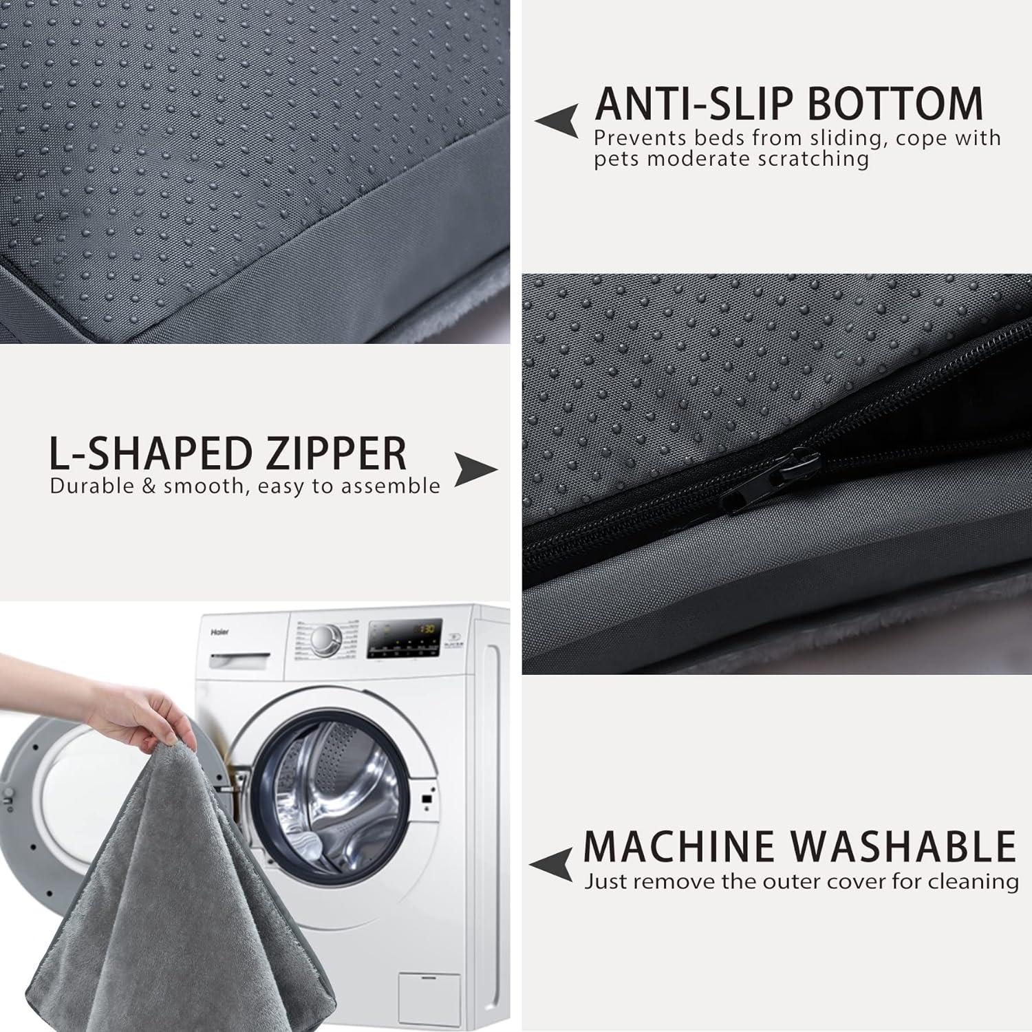 Cama para Perro NUPIDA Impermeable Deluxe 89x56cm Gris