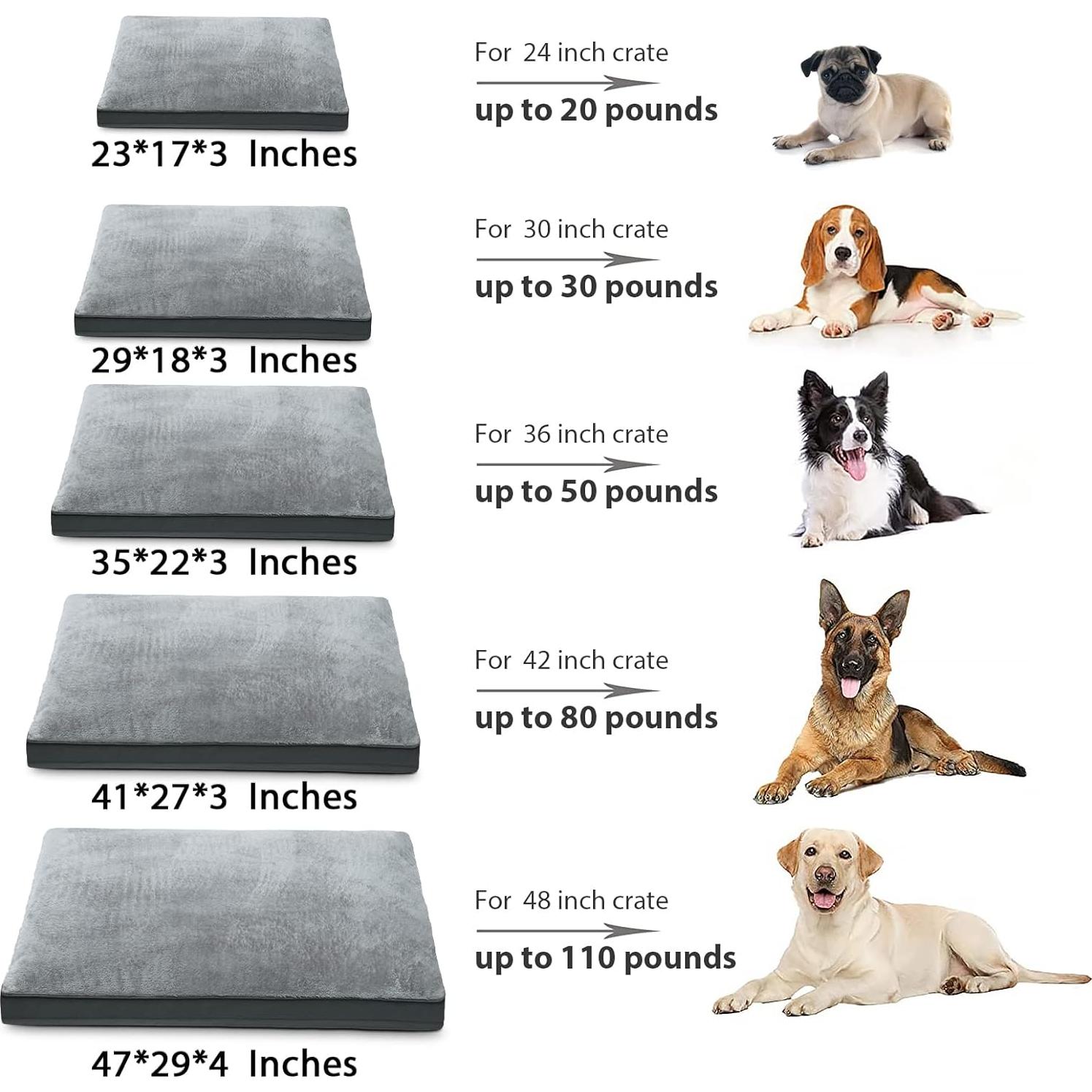 Cama para Perro NUPIDA Impermeable Deluxe 89x56cm Gris