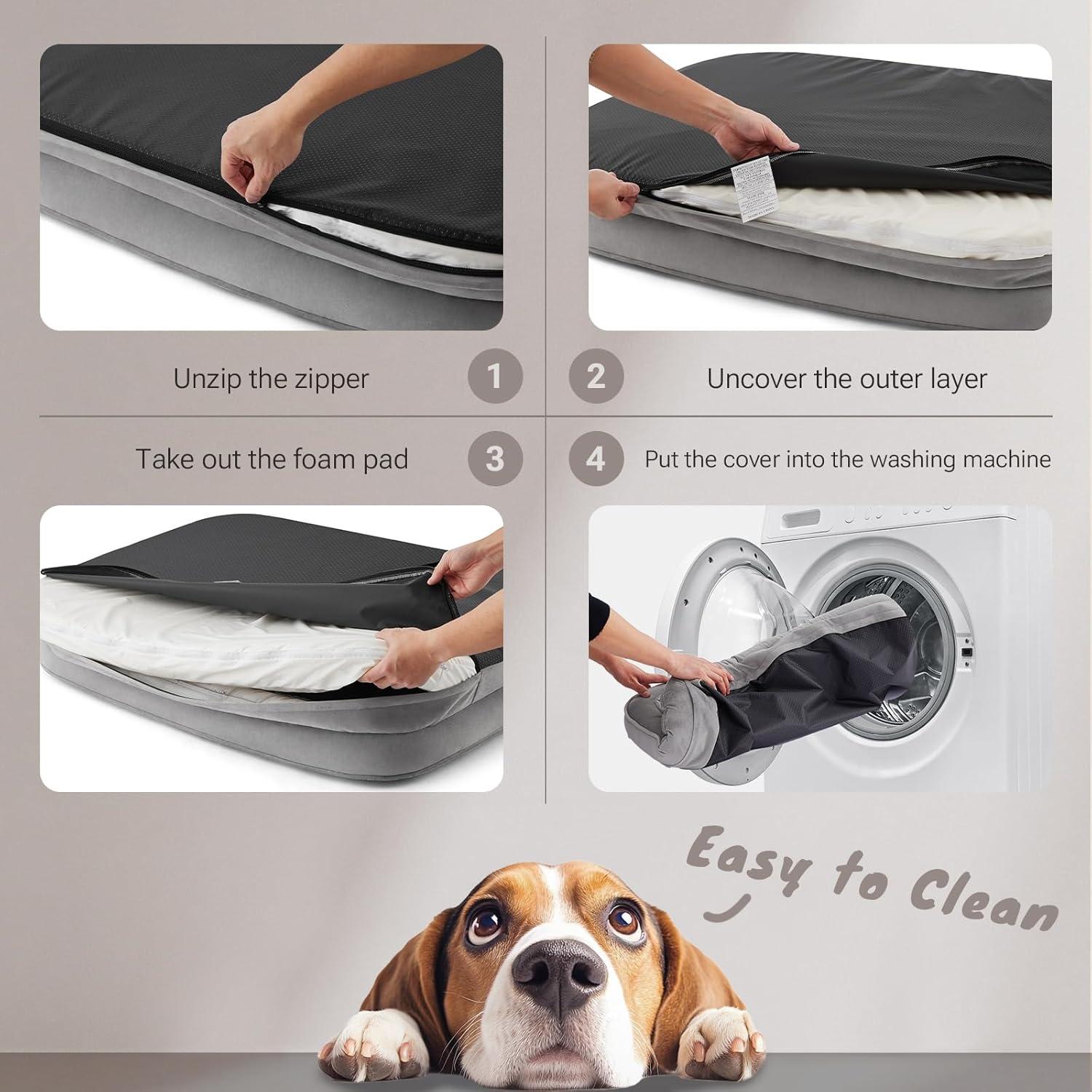 Cama Ortopédica para Perros Grandes Soft Touch 88.9x63.5cm Gris