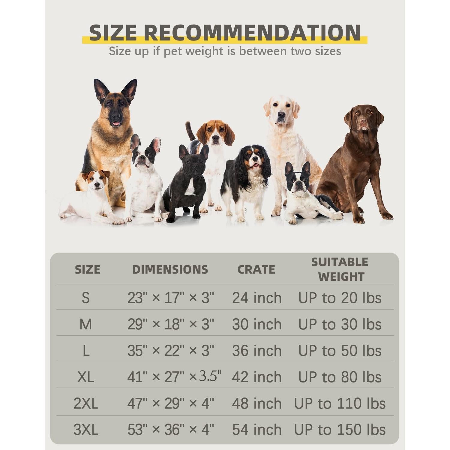 Cama Ortopédica para Perros NUPIDA XL Impermeable 104x69 cm