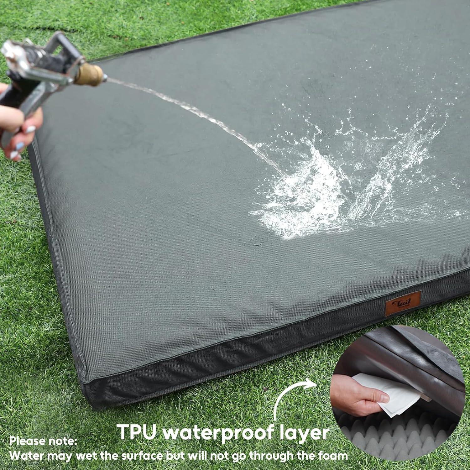 Cama ortopédica para perros grandes Tail Stories 91x68cm gris