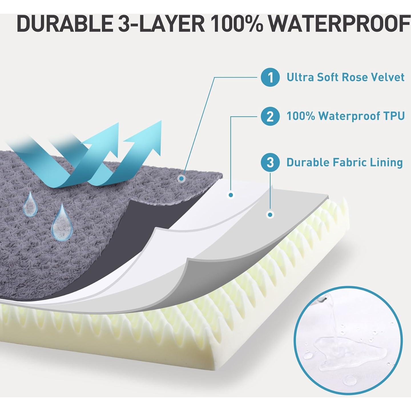 Cama para Perros Ortopédica KSIIA 89x56cm Impermeable Gris