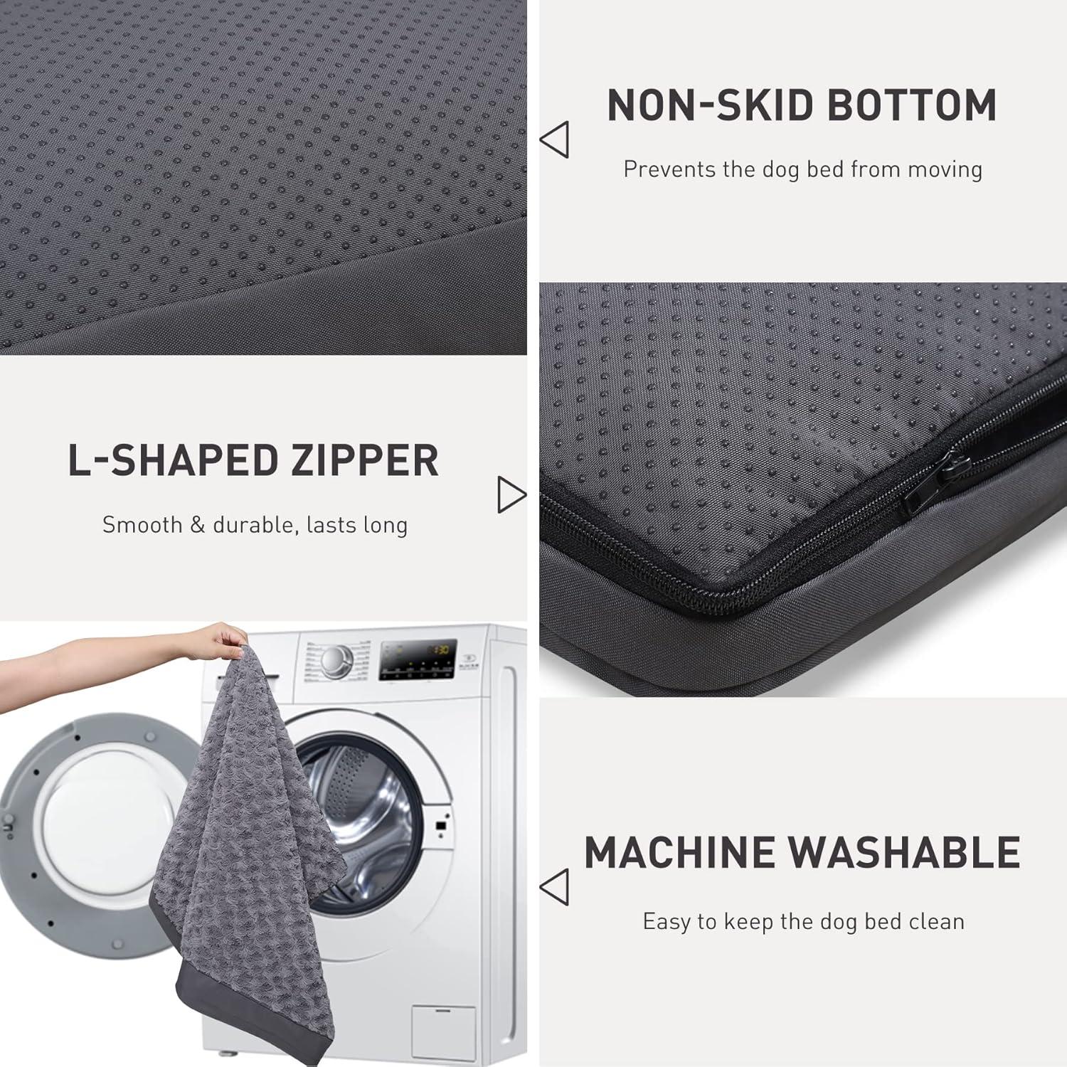 Cama para Perros Ortopédica KSIIA 89x56cm Impermeable Gris