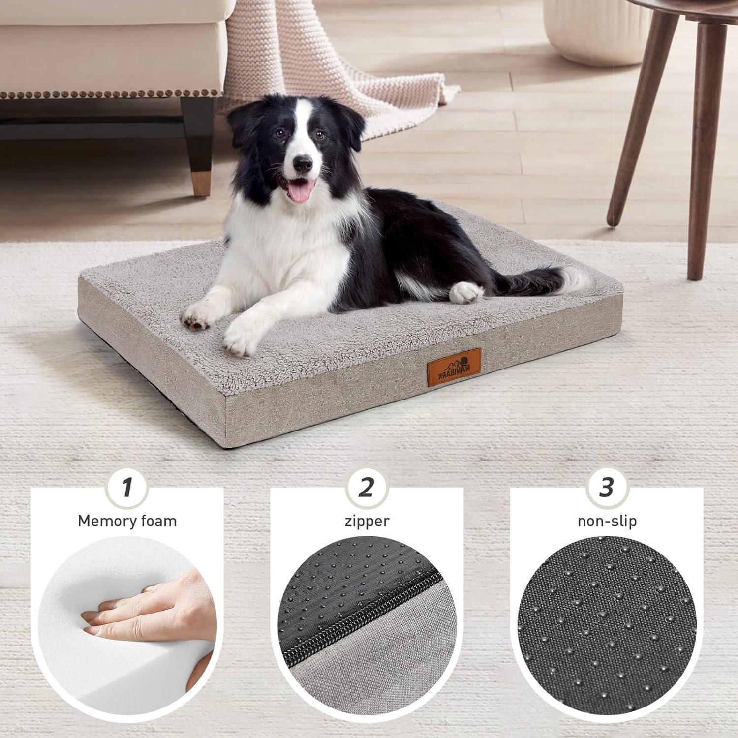 Cama ortopédica para perros NAMIBARK 76x50 cm viscoelástica