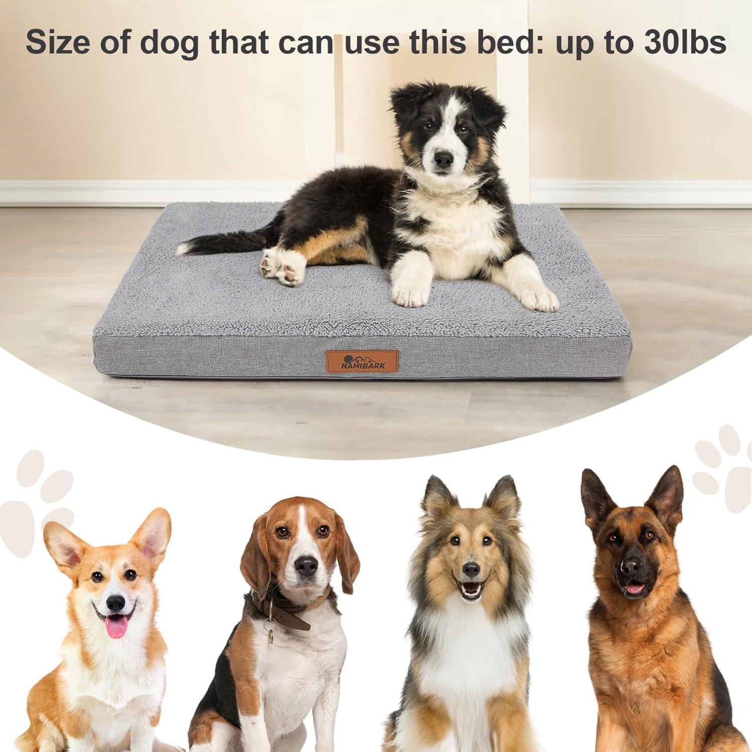 Cama ortopédica para perros NAMIBARK 76x50 cm viscoelástica