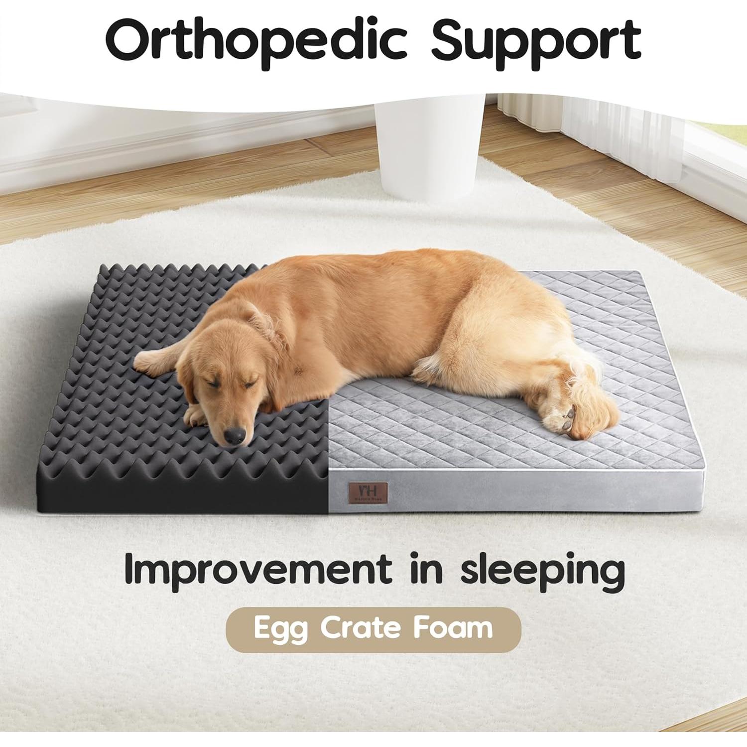 Cama ortopédica para perros grandes Western Home WH - Gris 106.68x76.2 cm