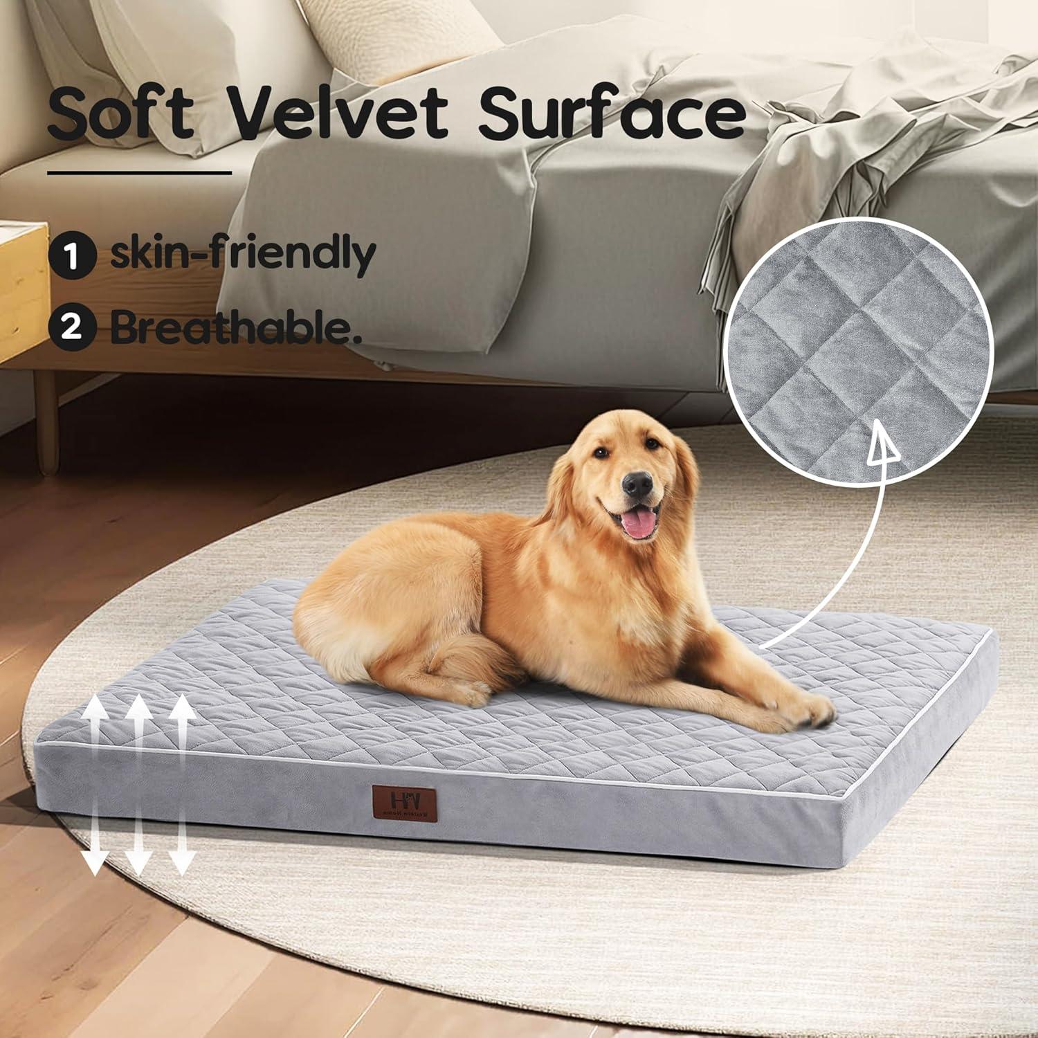 Cama ortopédica para perros grandes Western Home WH - Gris 106.68x76.2 cm