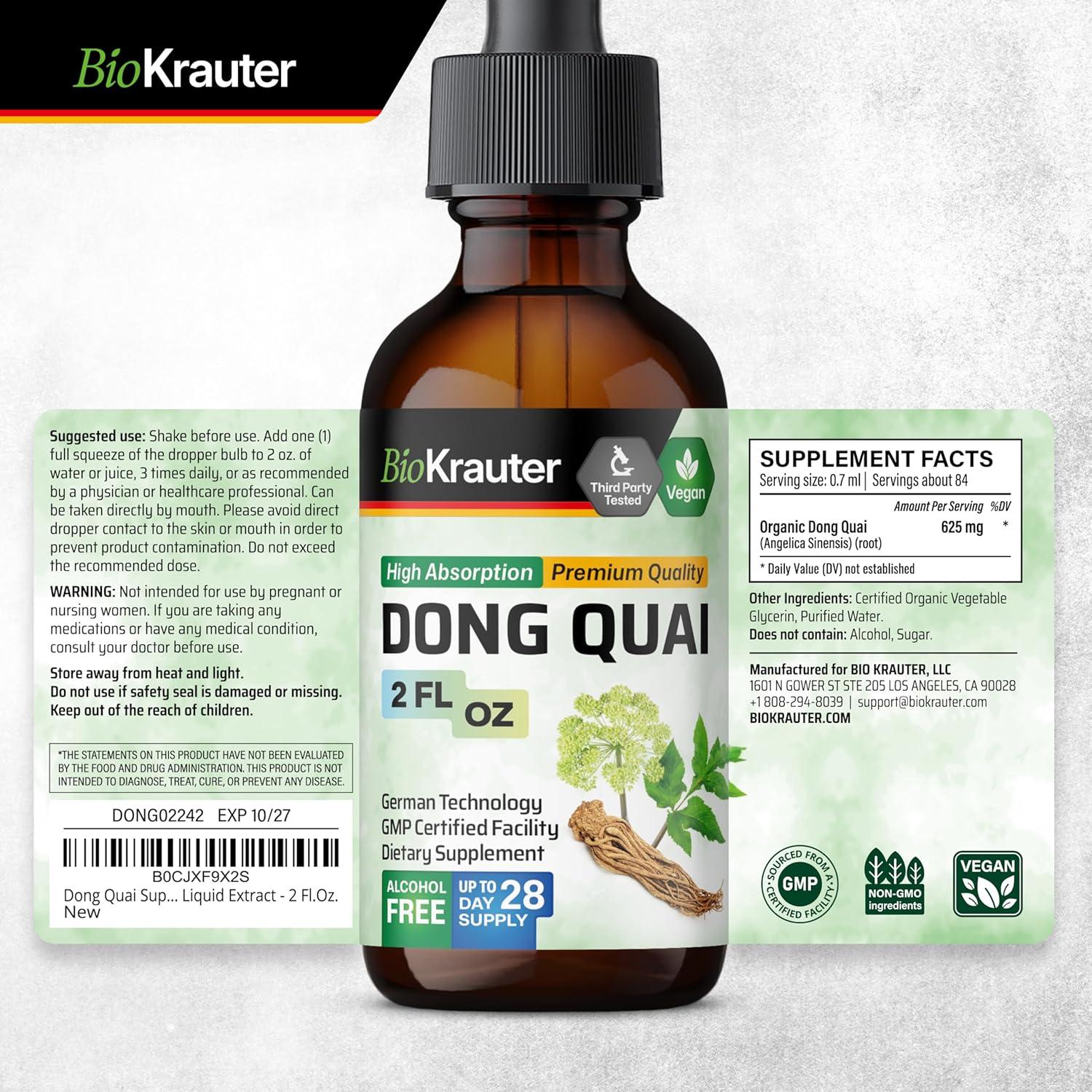 Tinción de Dong Quai BIO KRAUTER 59.15 ml - Salud de la Mujer