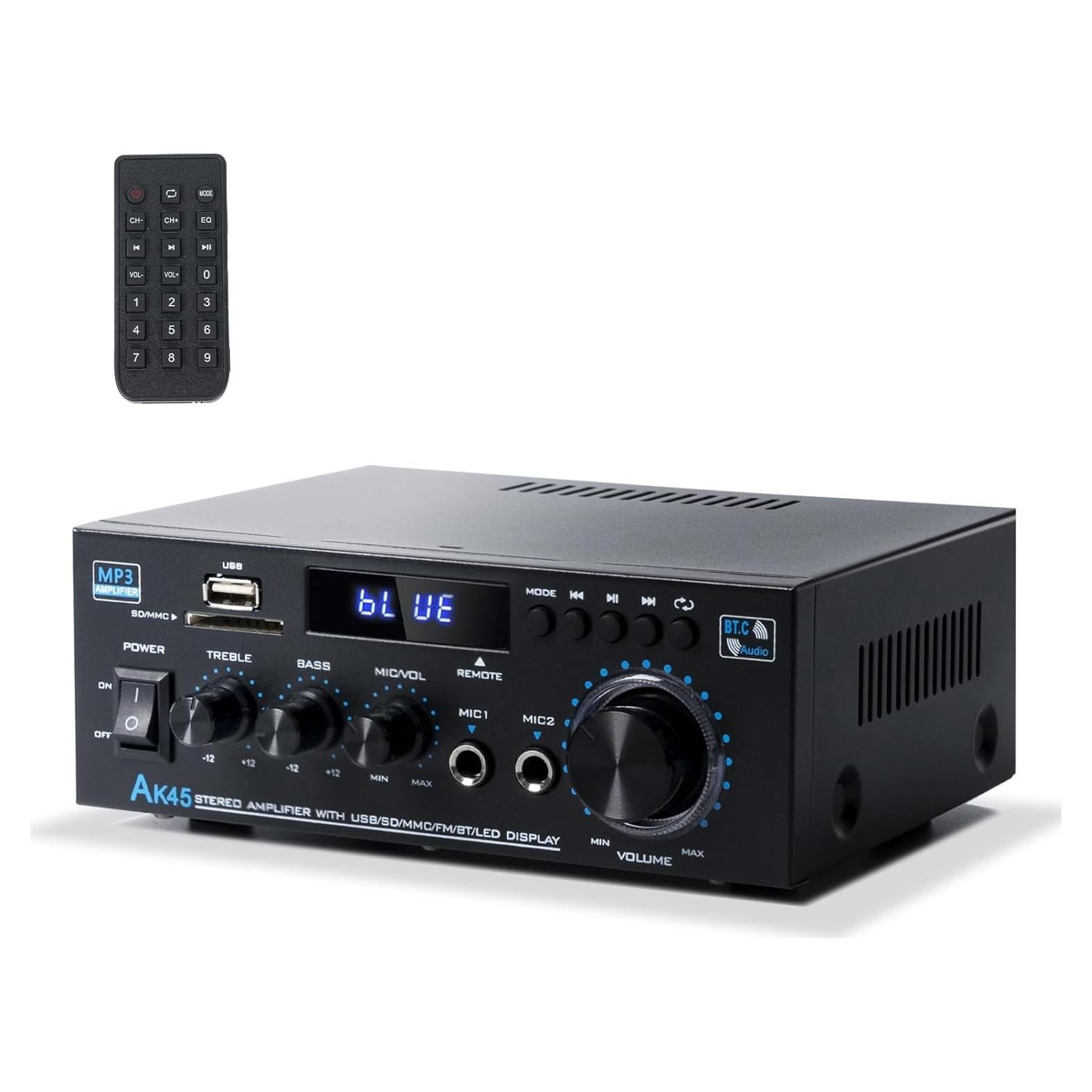 Receptor Estéreo Bluetooth NEOHIPO AK45 300W 2 Canales con FM