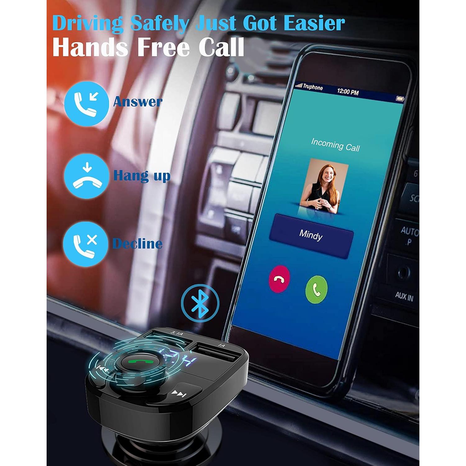 Transmisor FM Bluetooth para coche INTRO HY82 con USB dual