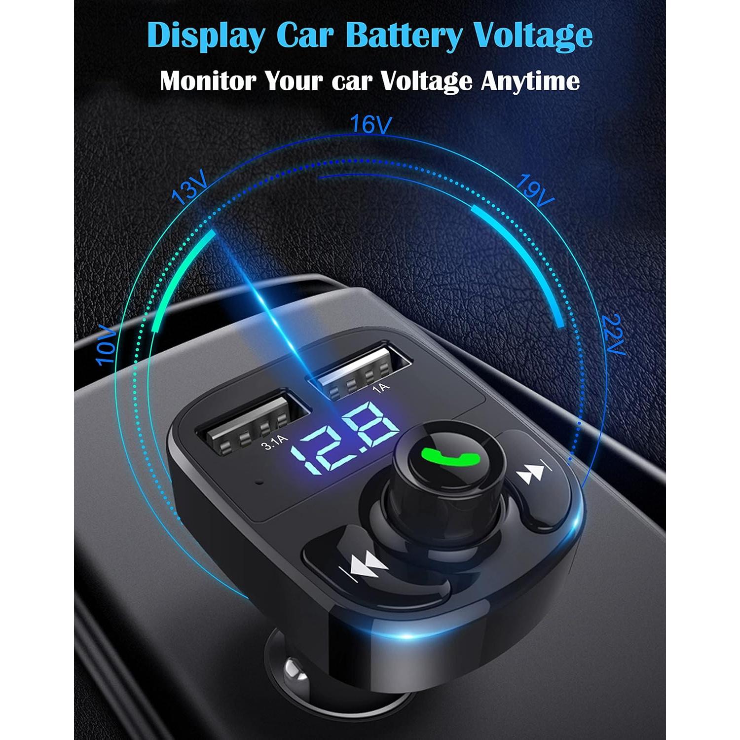 Transmisor FM Bluetooth para coche INTRO HY82 con USB dual