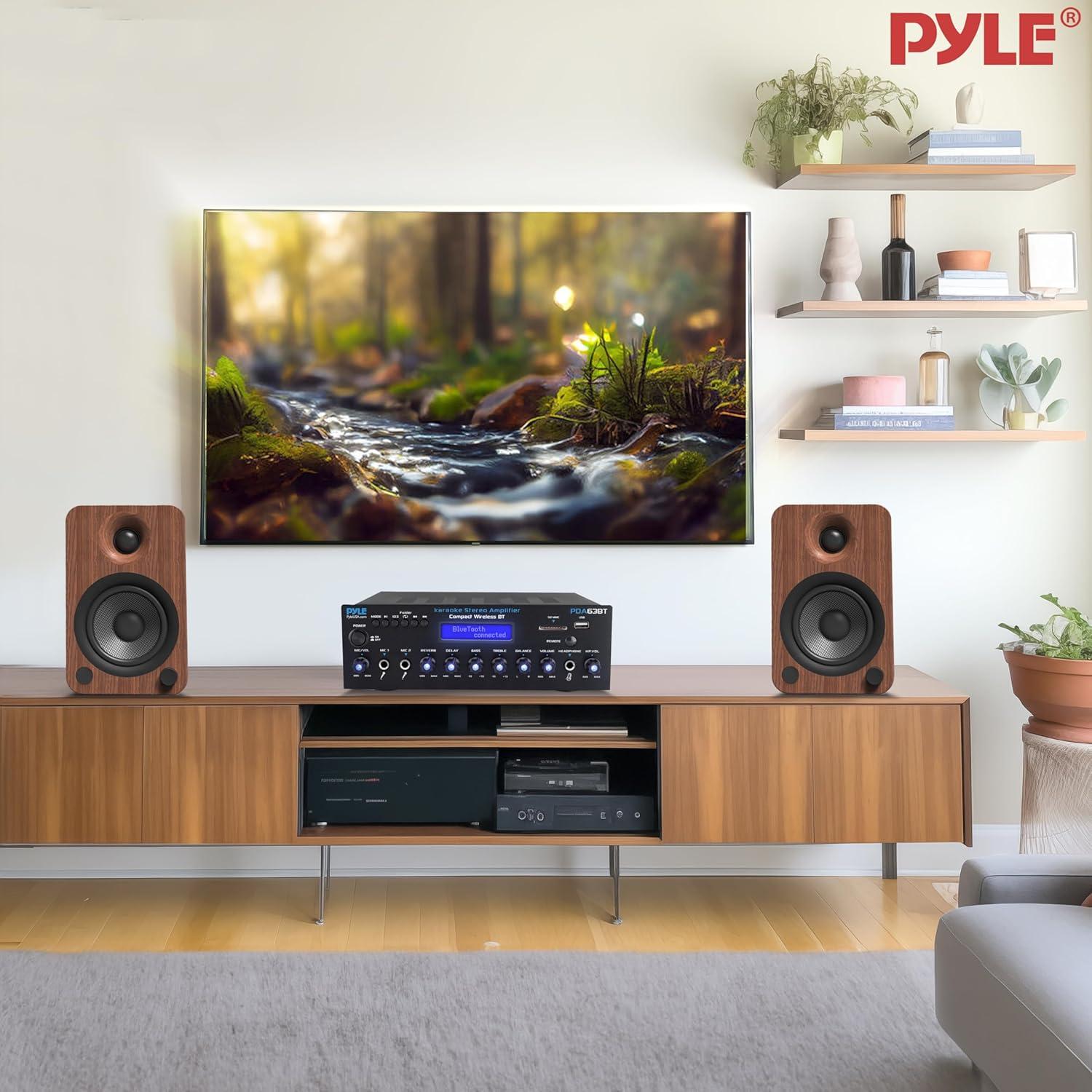 Amplificador Estéreo Inalámbrico Pyle PDA63BT 200W Bluetooth