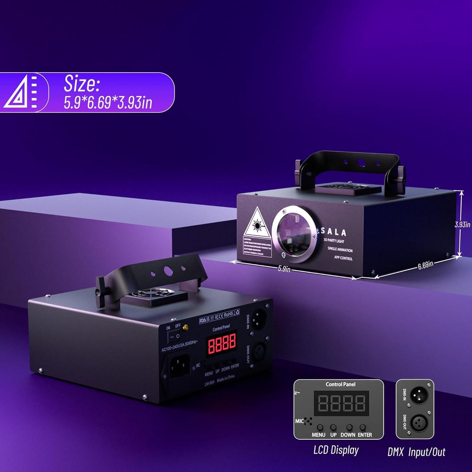 Proyector Láser de Animación 3D SALA con Control APP