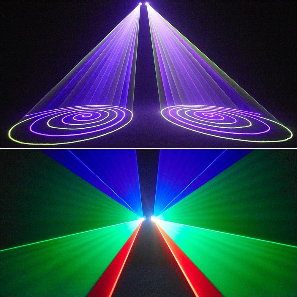 Luz Láser 3D RGB DMX512 con Control Remoto para Fiesta