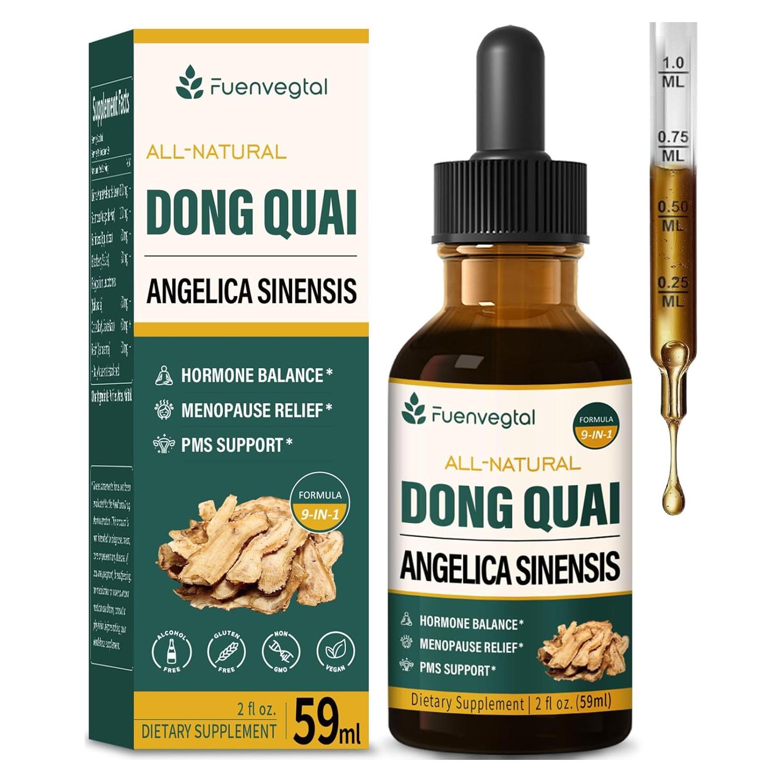 Gotas de Dong Quai Fuenvegtal 60ml - Suplemento Natural Menopausia