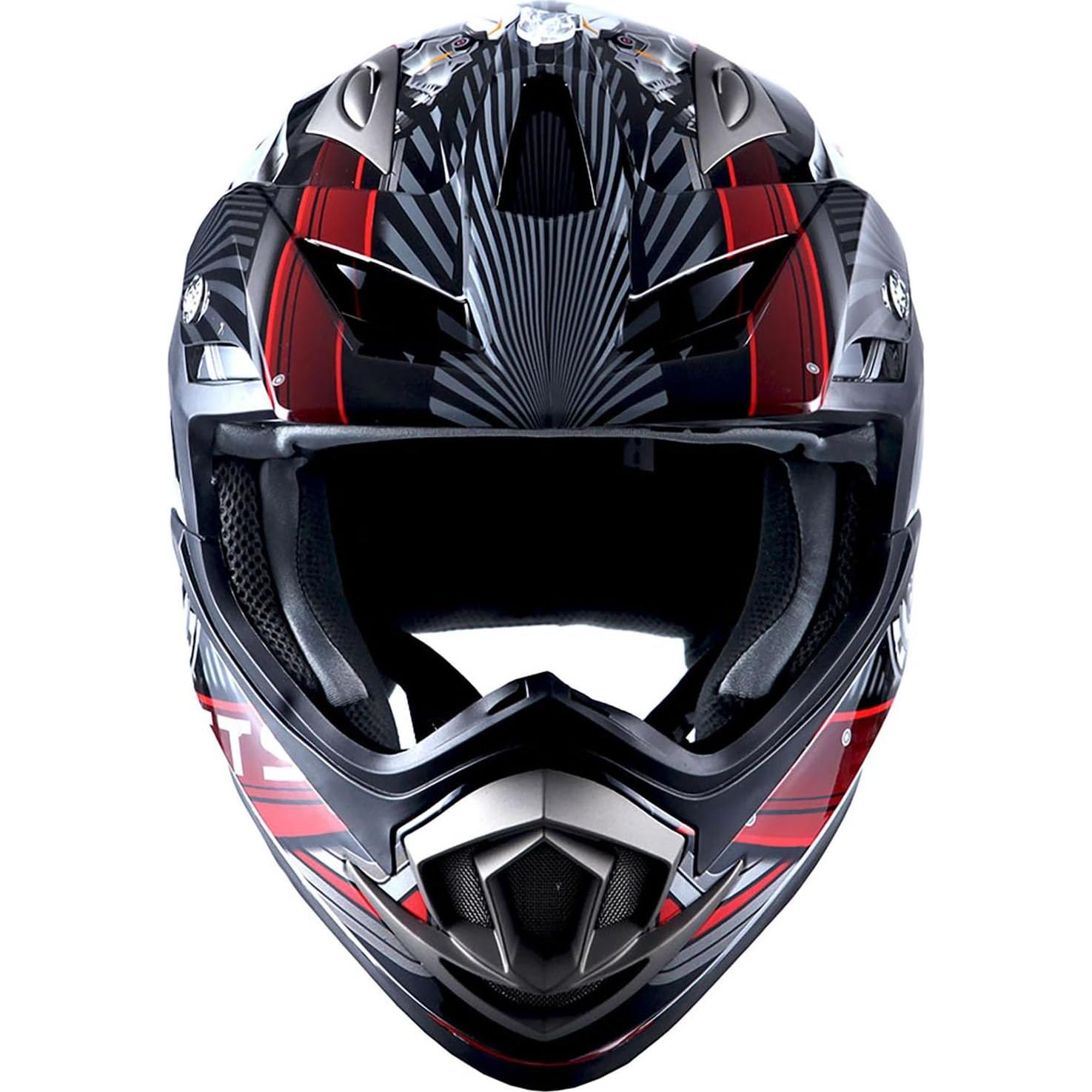 Casco de Motocross 1Storm HGXP14B Fibra Carbono Negro