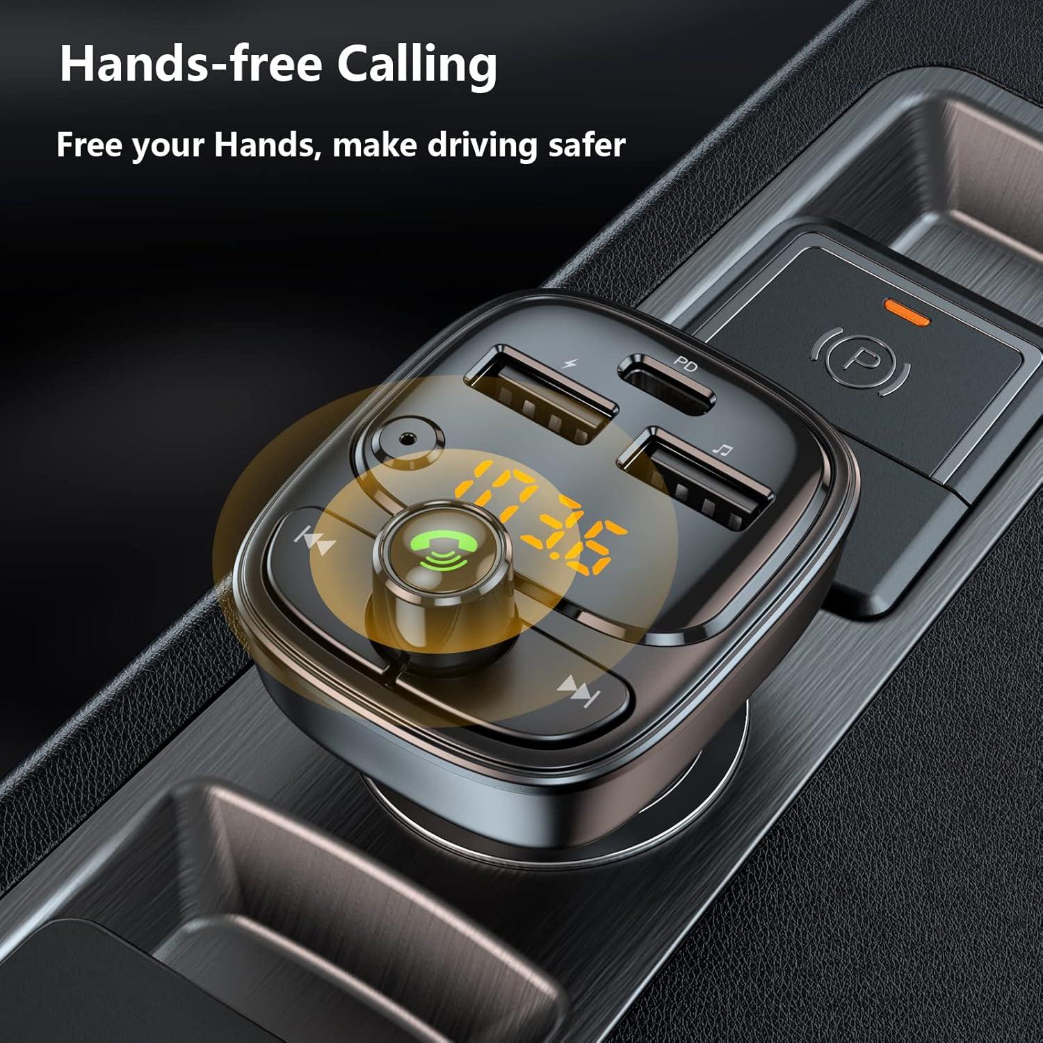 Transmisor FM Bluetooth 5.3 Shenzhenshi T02 Cargador 42W