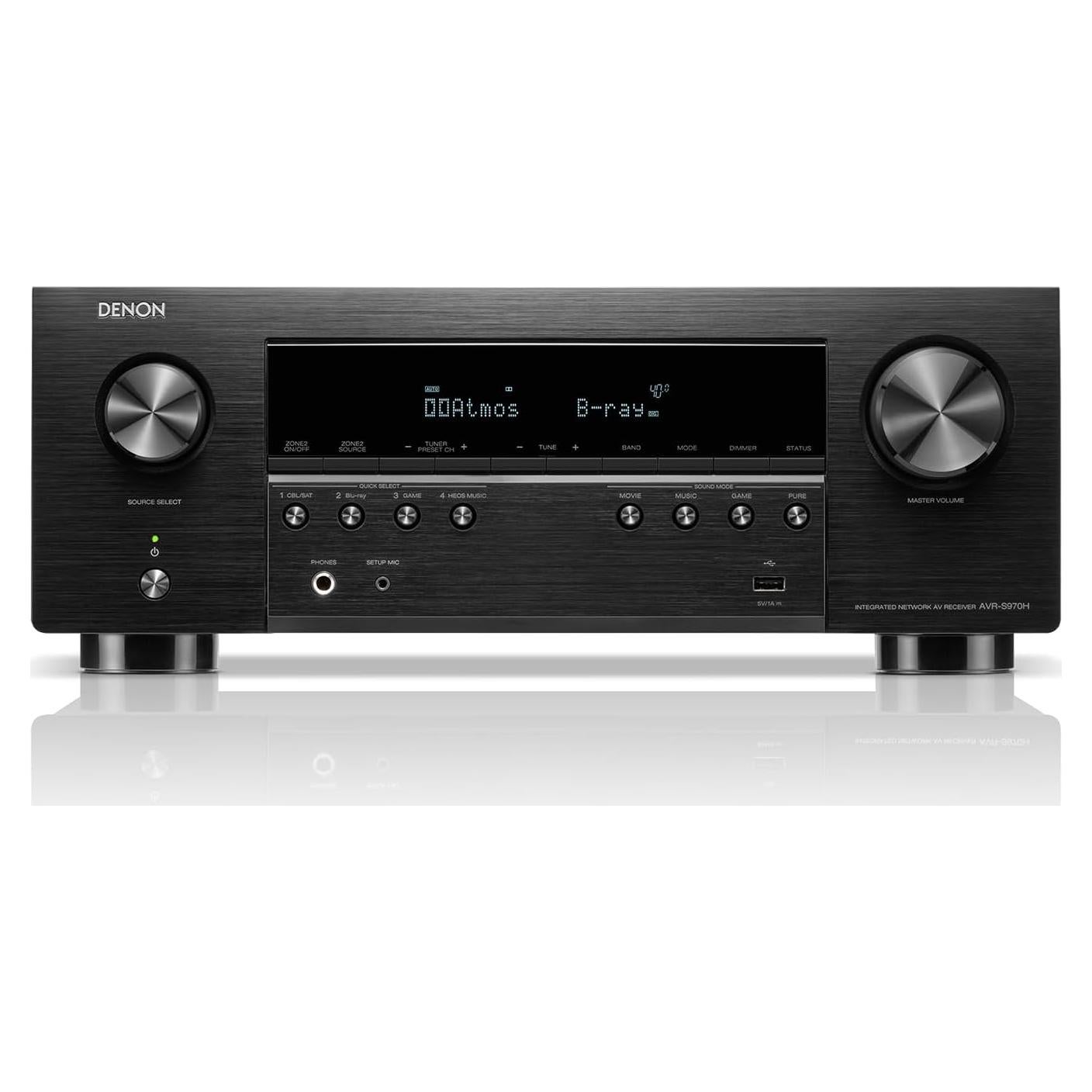 Receptor AV Denon AVR-S970H 8K 7.2 Canales 90W Negro