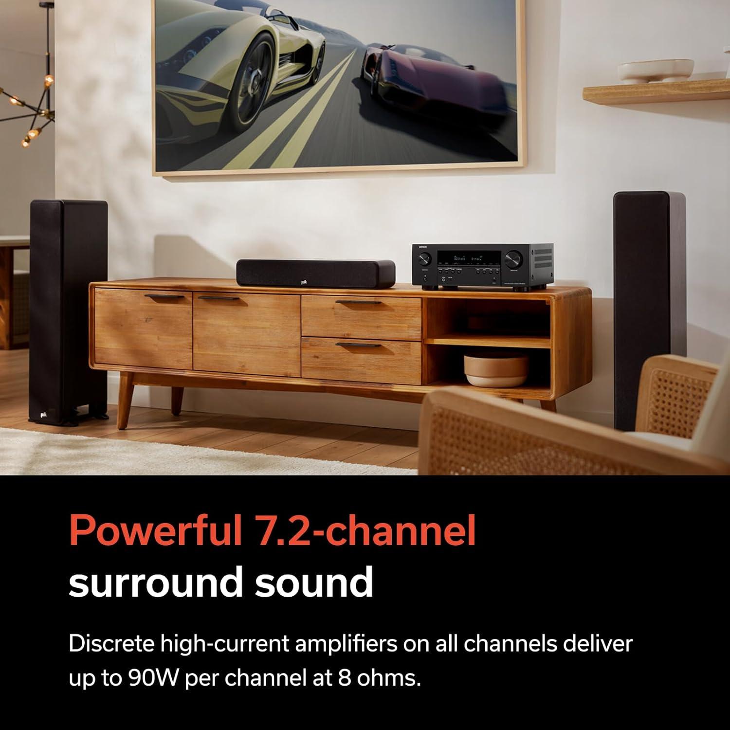 Receptor AV Denon AVR-S970H 8K 7.2 Canales 90W Negro