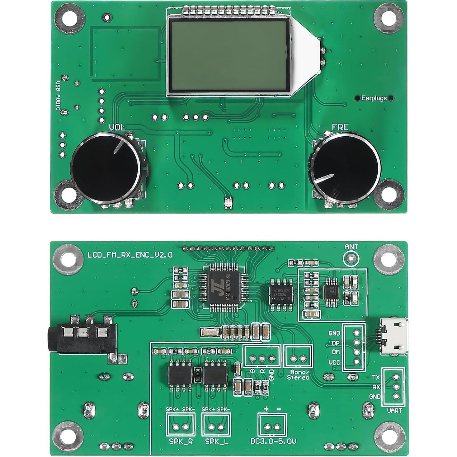 Módulo Receptor FM Digital XIITIA 3-5V Pantalla LCD Estéreo