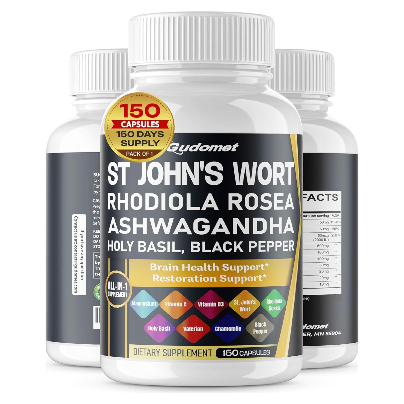 Suplemento Natural Gudomet 150 Cápsulas - Hierba de San Juan y Más