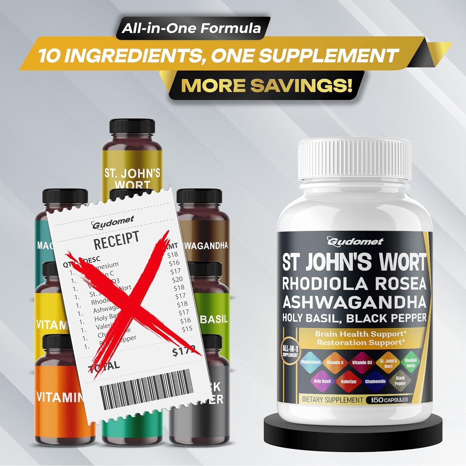 Suplemento Natural Gudomet 150 Cápsulas - Hierba de San Juan y Más