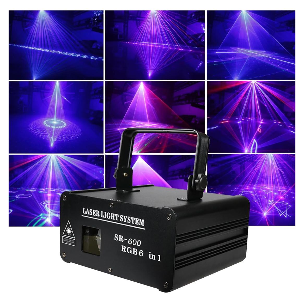 Luces de Fiesta DJ WALMIO SR-600 RGB 6 en 1 Animación 3D