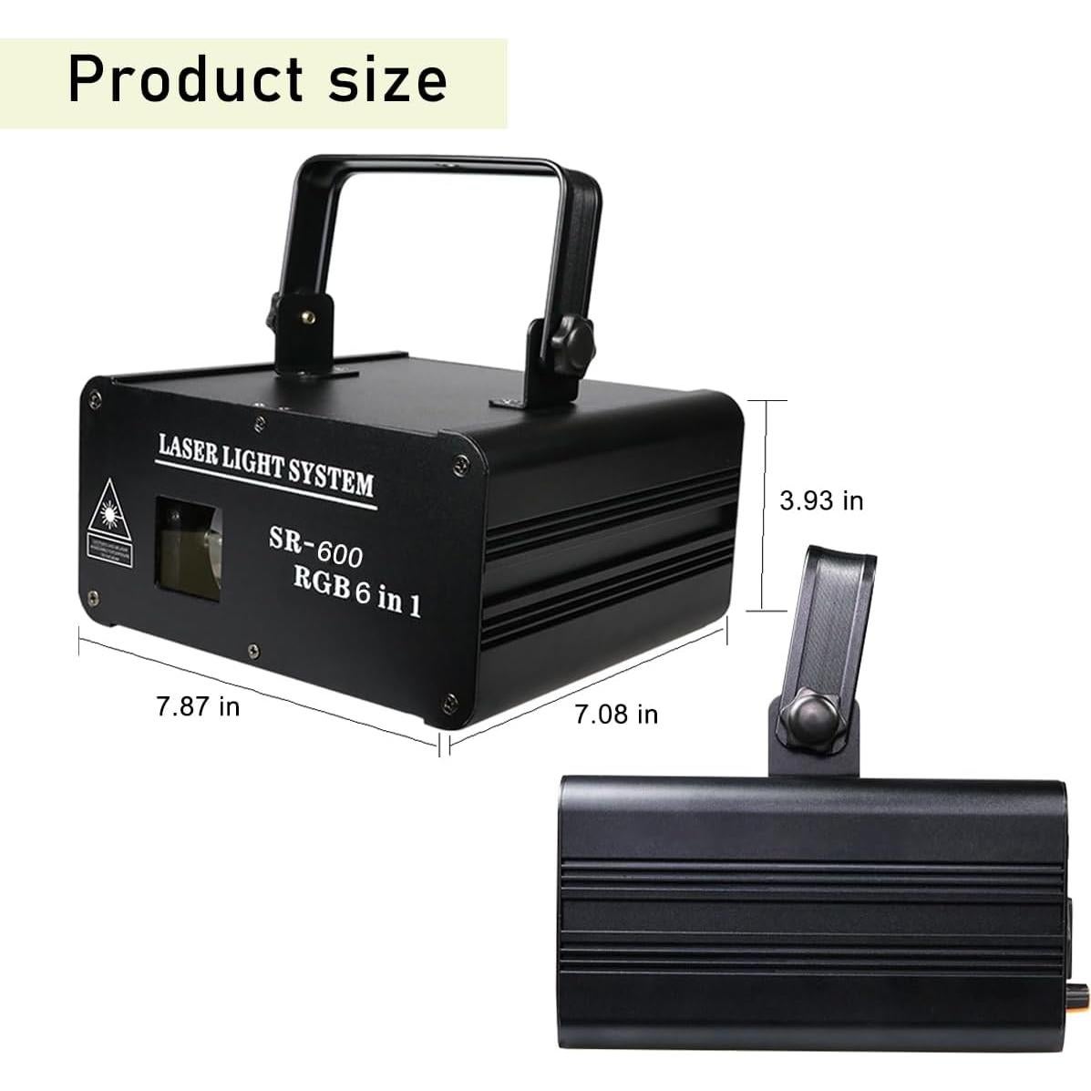 Luces de Fiesta DJ WALMIO SR-600 RGB 6 en 1 Animación 3D