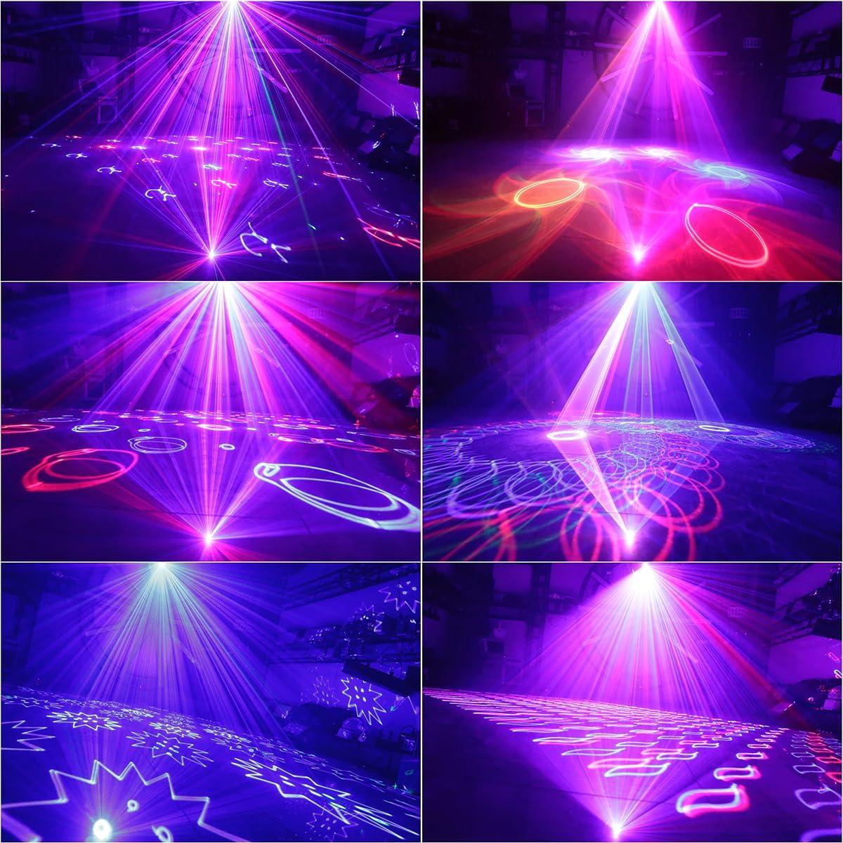 Luces de Fiesta DJ WALMIO SR-600 RGB 6 en 1 Animación 3D