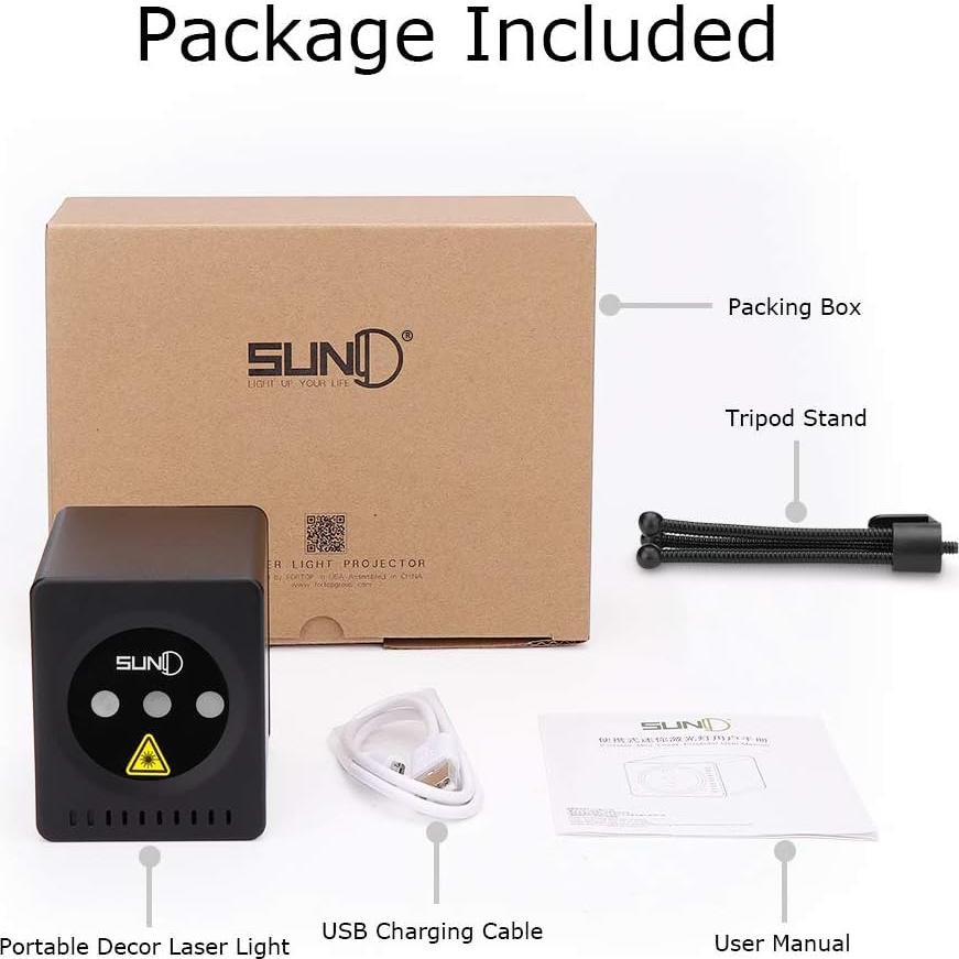 Proyector de Luz Láser Portátil SUNY PLB-X100RGB RGB 5000mAh