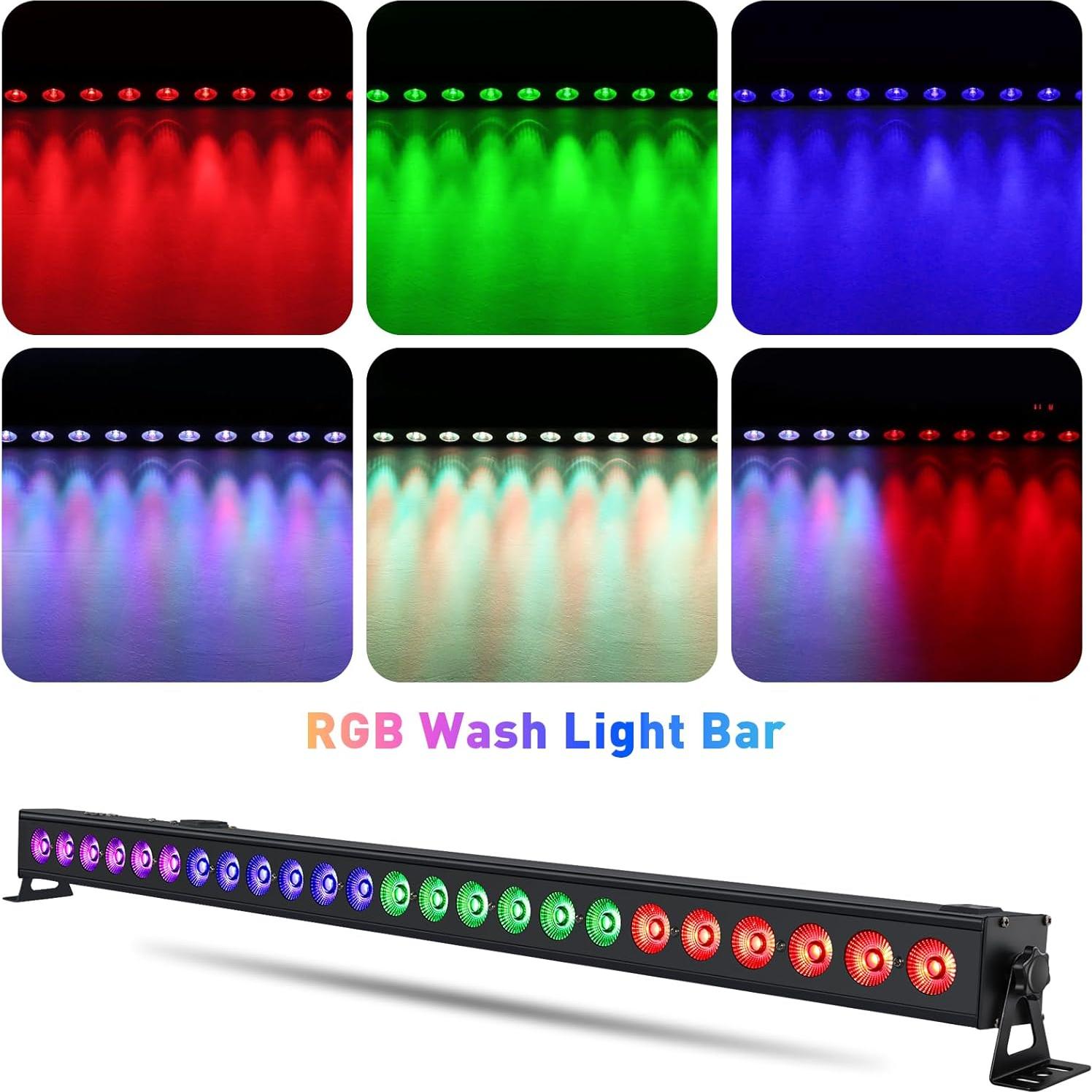 Barra de Luz Wash LED OPPSK 72W 24LED RGB DMX 1M