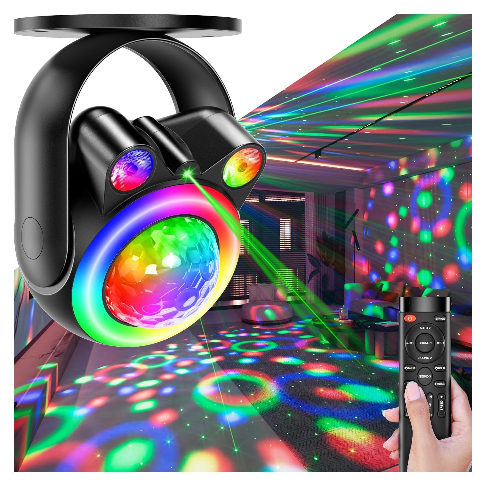 Bola de Disco Proyector de Estrellas Judeng 4 en 1 Luz de Fiesta