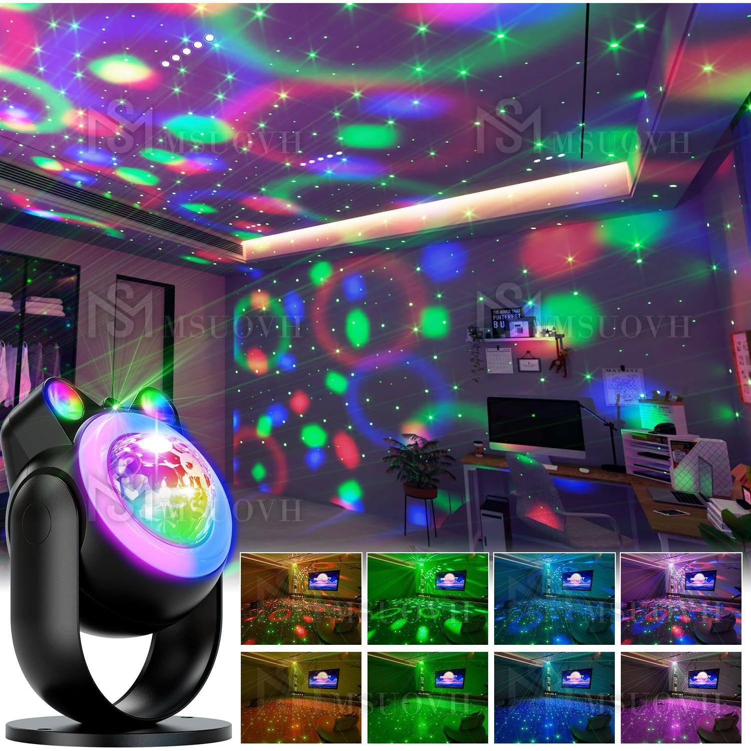 Bola de Disco Proyector de Estrellas Judeng 4 en 1 Luz de Fiesta