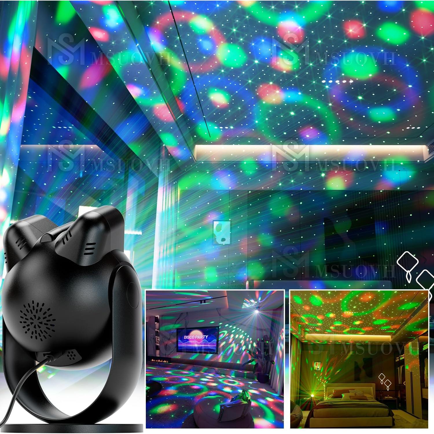 Bola de Disco Proyector de Estrellas Judeng 4 en 1 Luz de Fiesta