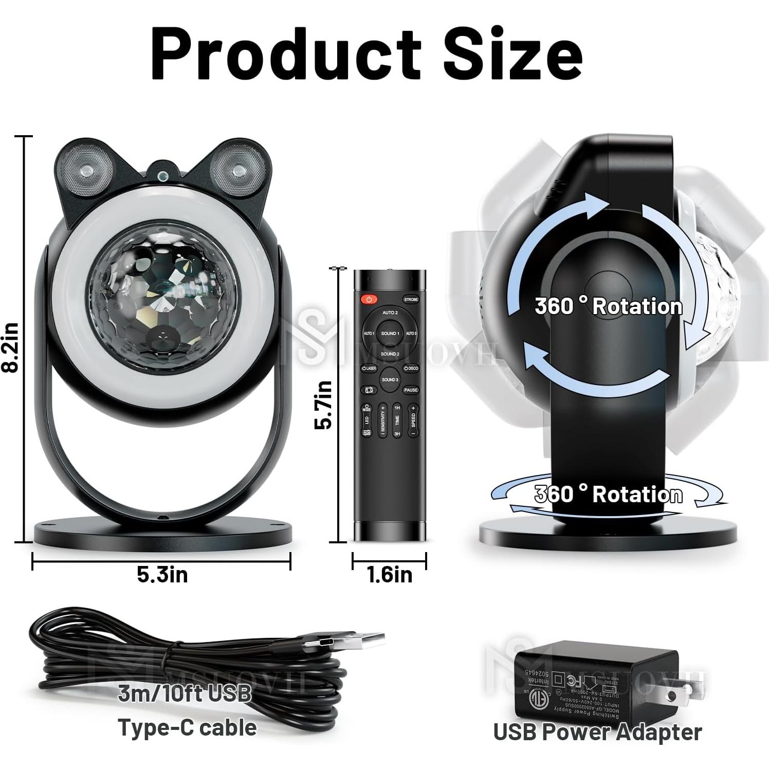 Bola de Disco Proyector de Estrellas Judeng 4 en 1 Luz de Fiesta