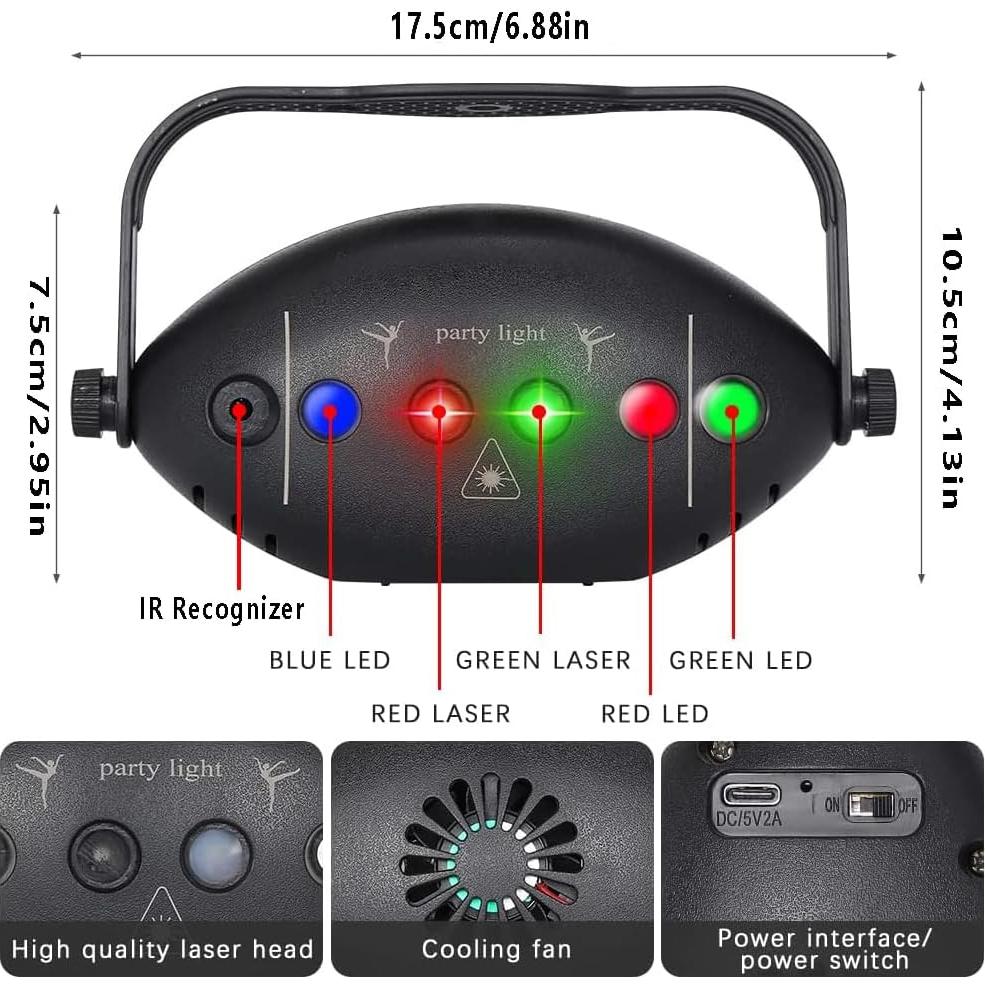Luces de Fiesta Estroboscópicas Baiamser con Control Remoto 42 m²