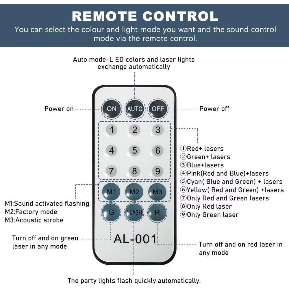 Luces de Fiesta Estroboscópicas Baiamser con Control Remoto 42 m²