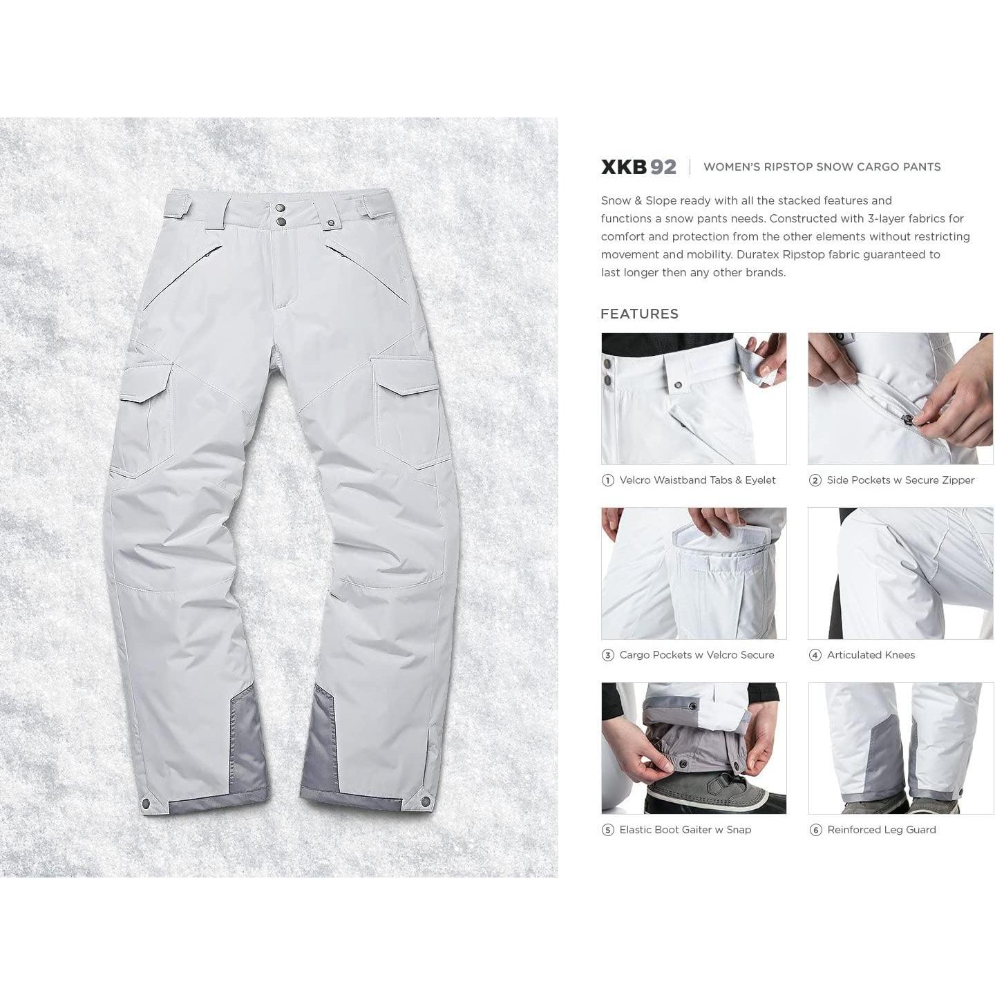 Pantalones de Nieve TSLA para Mujeres X-Large Impermeables