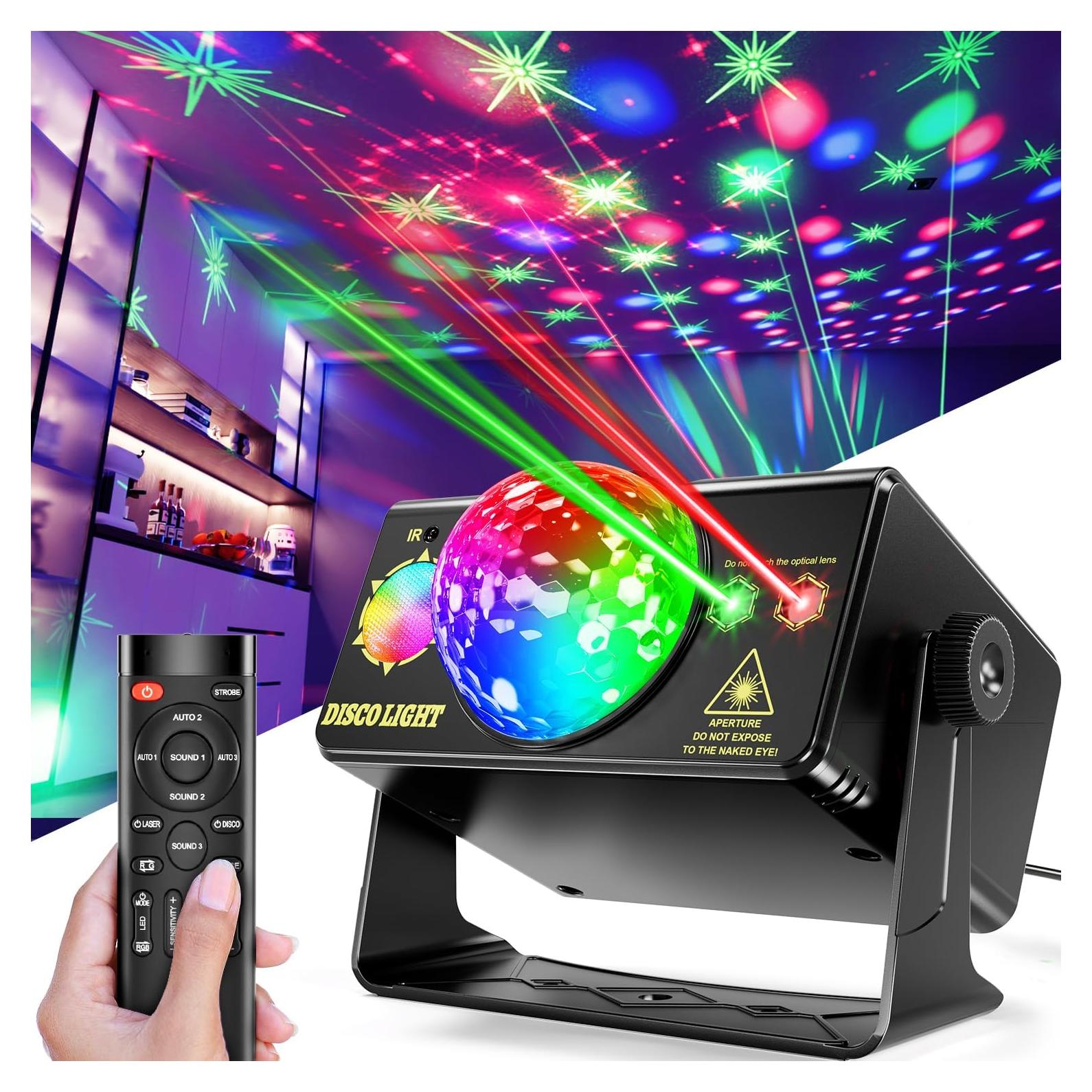 Luces de Fiesta LED Estroboscópicas con Control Remoto 10m